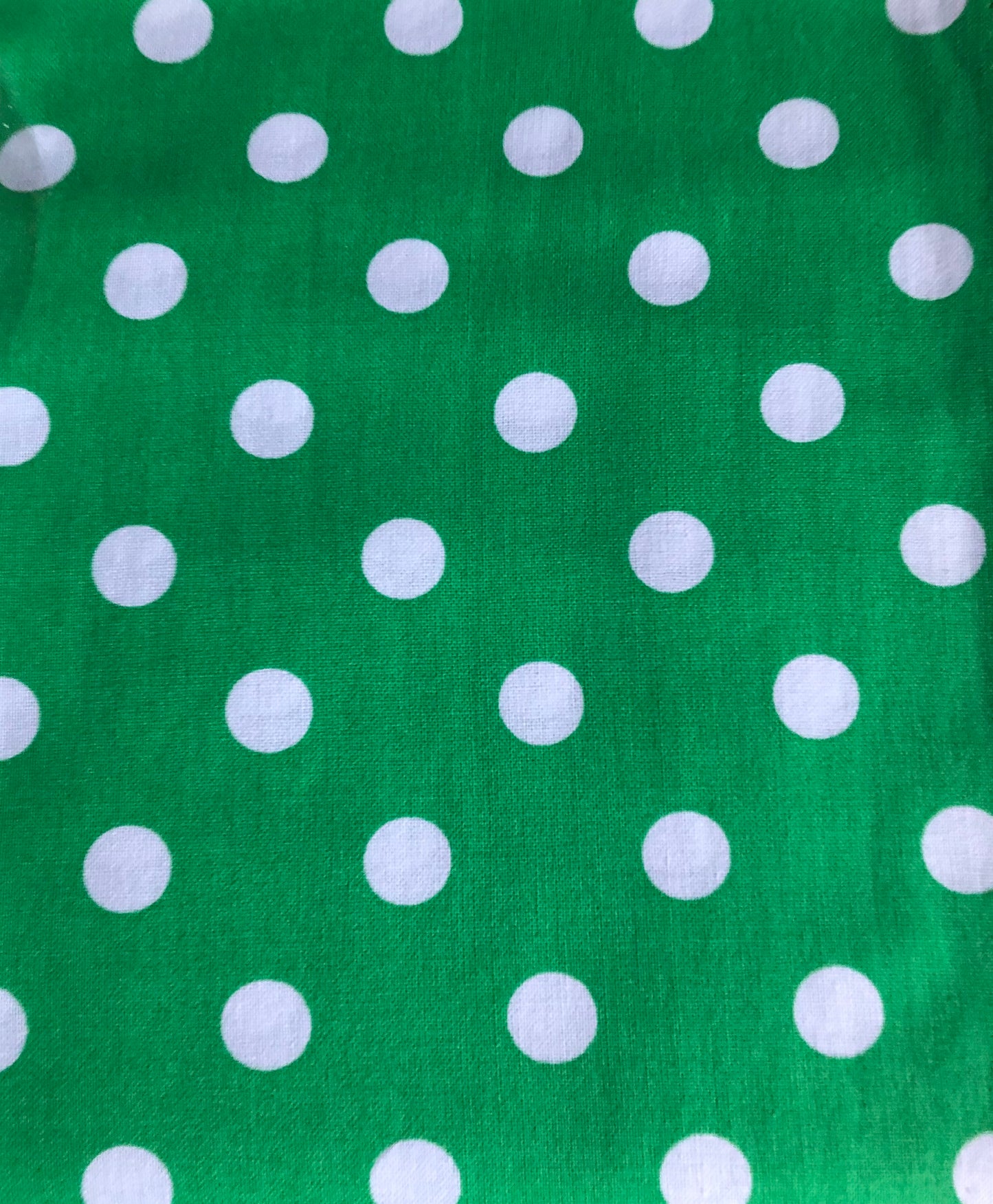 Michael Miller That's It Dot Kelly Green and White Polka Dots, Designer Cotton, Quilting Fabric, Sold by YARD