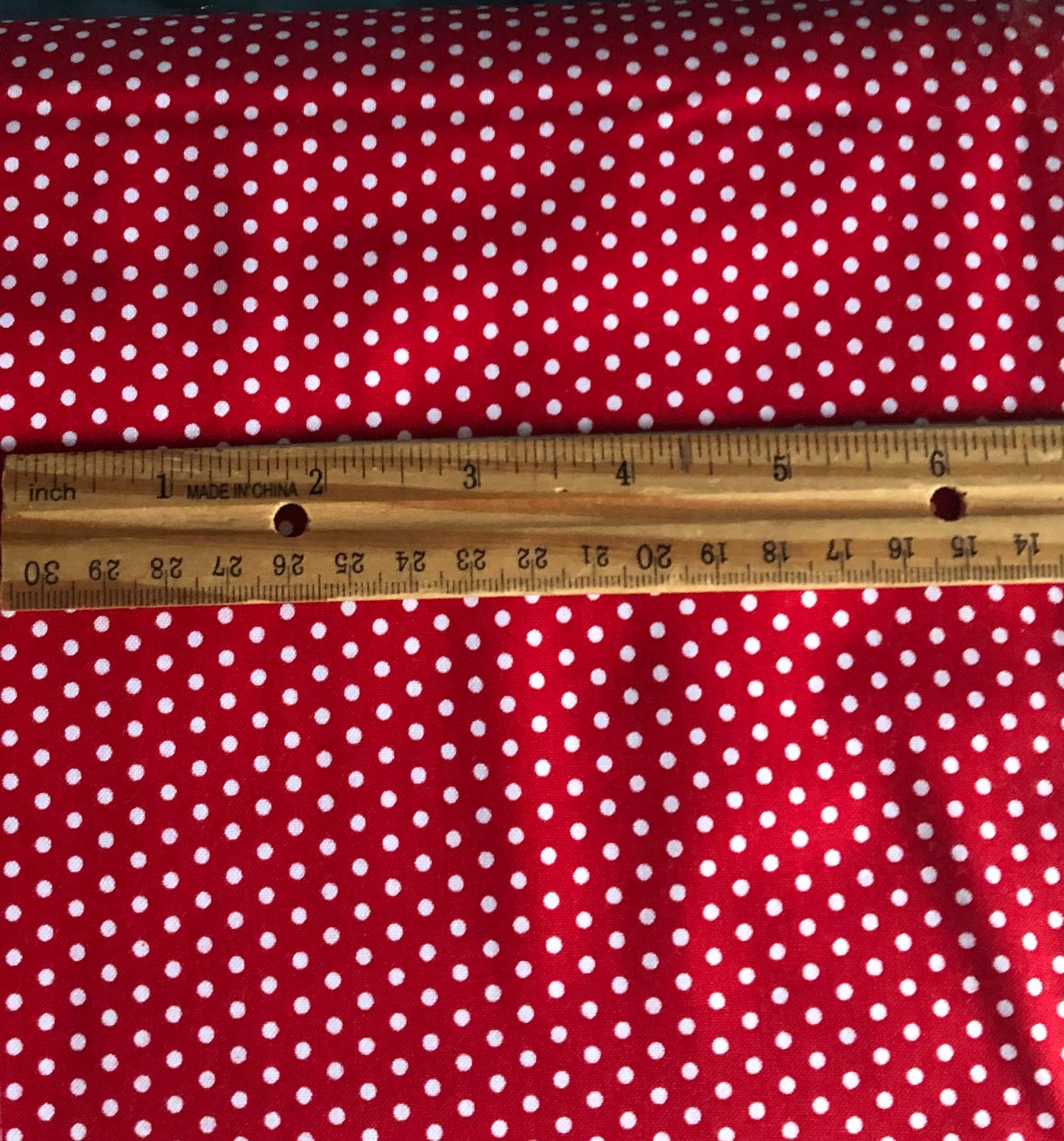 Robert Kaufman Spot On Pin Dot Red and White Polka Dots, Designer Cotton, Quilting Fabric, Sold by YARD