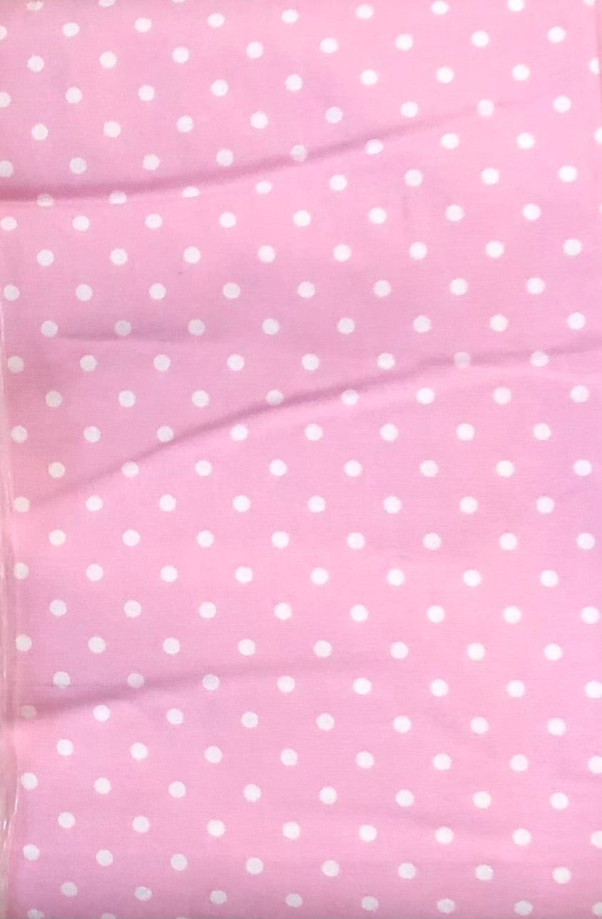 Timeless Treasures Ballet Pink and White Polka Dots, Pin Dots,Designer Cotton, Quilting Fabric, Sold by YARD