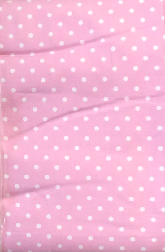 Timeless Treasures Ballet Pink and White Polka Dots, Pin Dots,Designer Cotton, Quilting Fabric, Sold by YARD