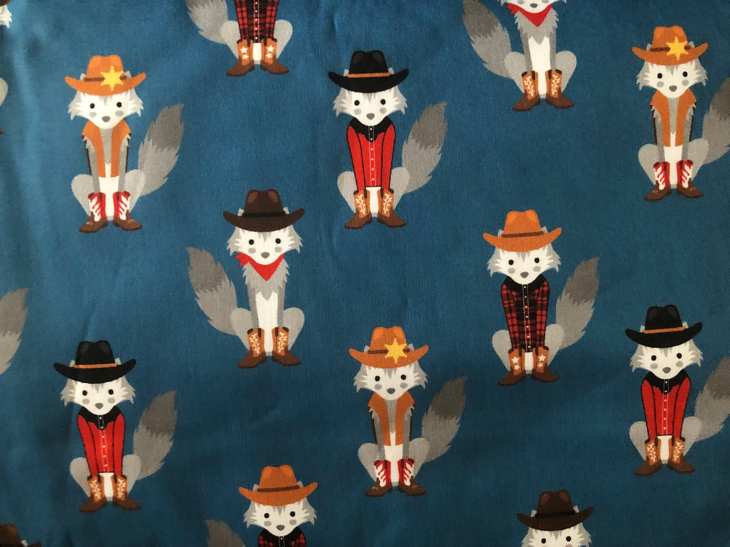 Robert Kaufman Coyote Cowboy by Andie Hanna, Designer Cotton Fabric, Quilting Fabric, Sold by YARD