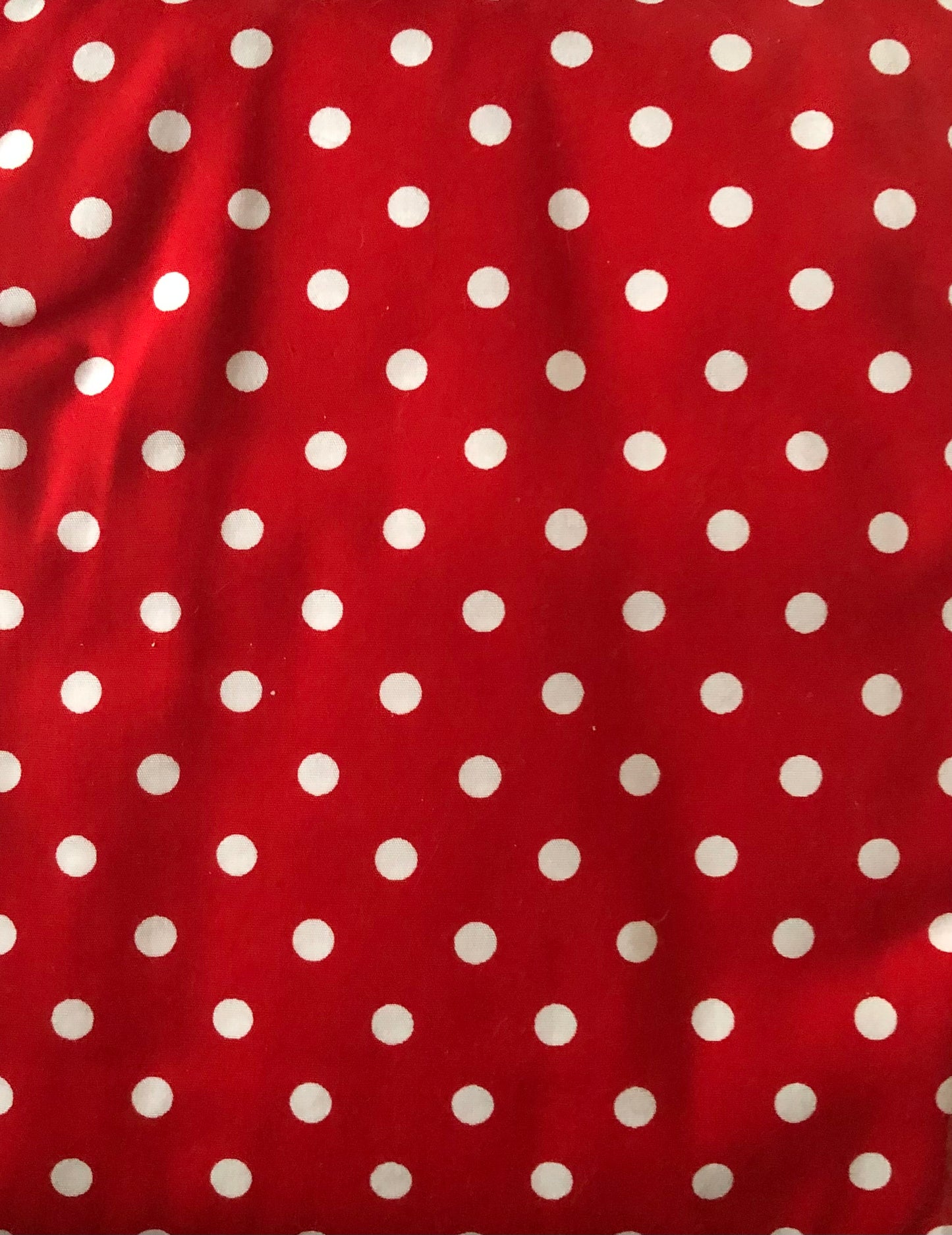 Robert Kaufman Sevenberry Petite White Polka Dots on Red, Designer Cotton Fabric, Quilting Fabric, Sold by YARD