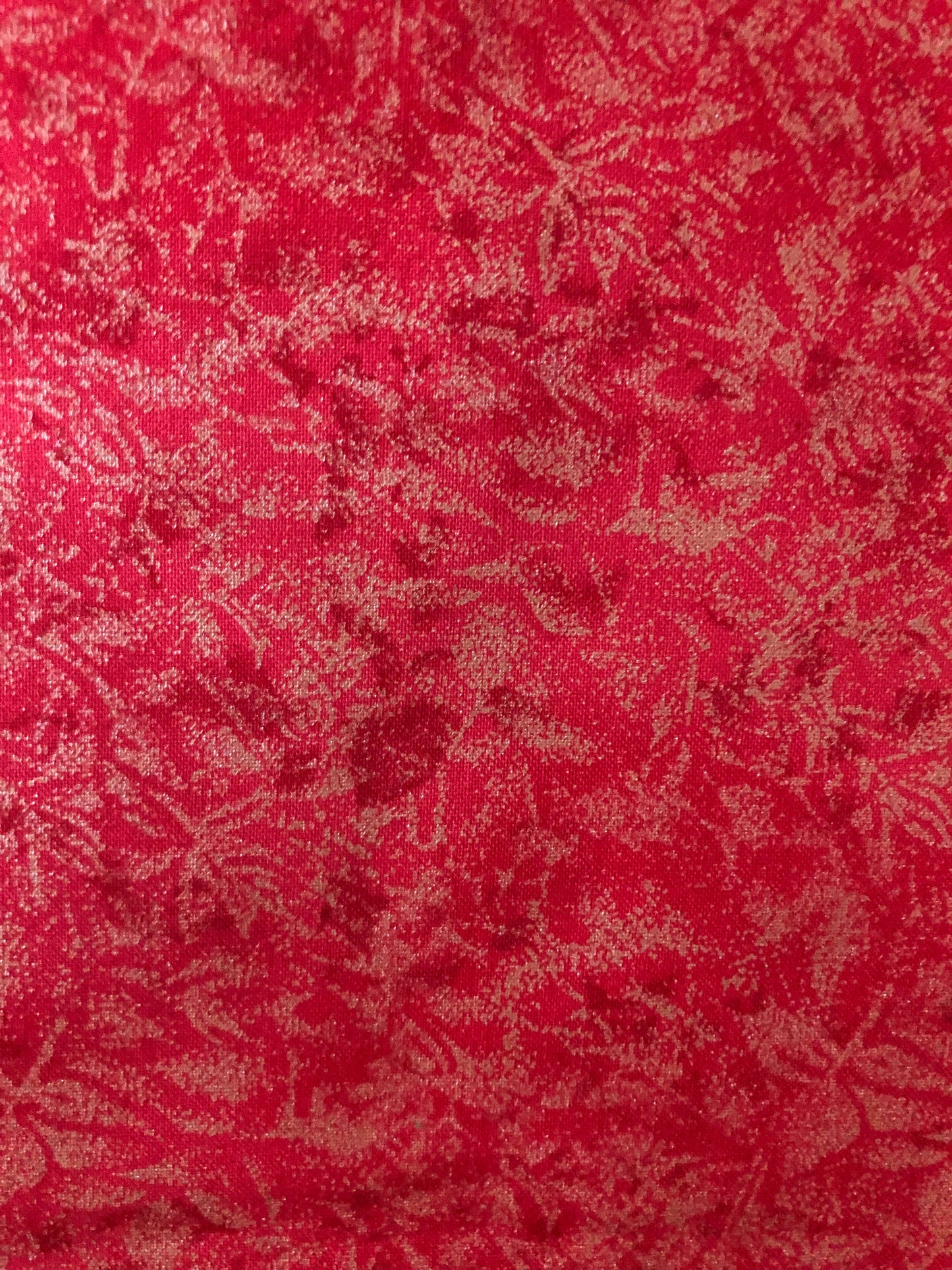 Michael Miller Metallic Cherry Red Fairy Frost, Designer Cotton, Quilting Fabric, Sold by YARD
