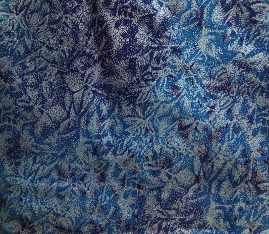 Michael Miller Metallic Blue Fairy Frost, Designer Cotton, Quilting Fabric, Sold by YARD