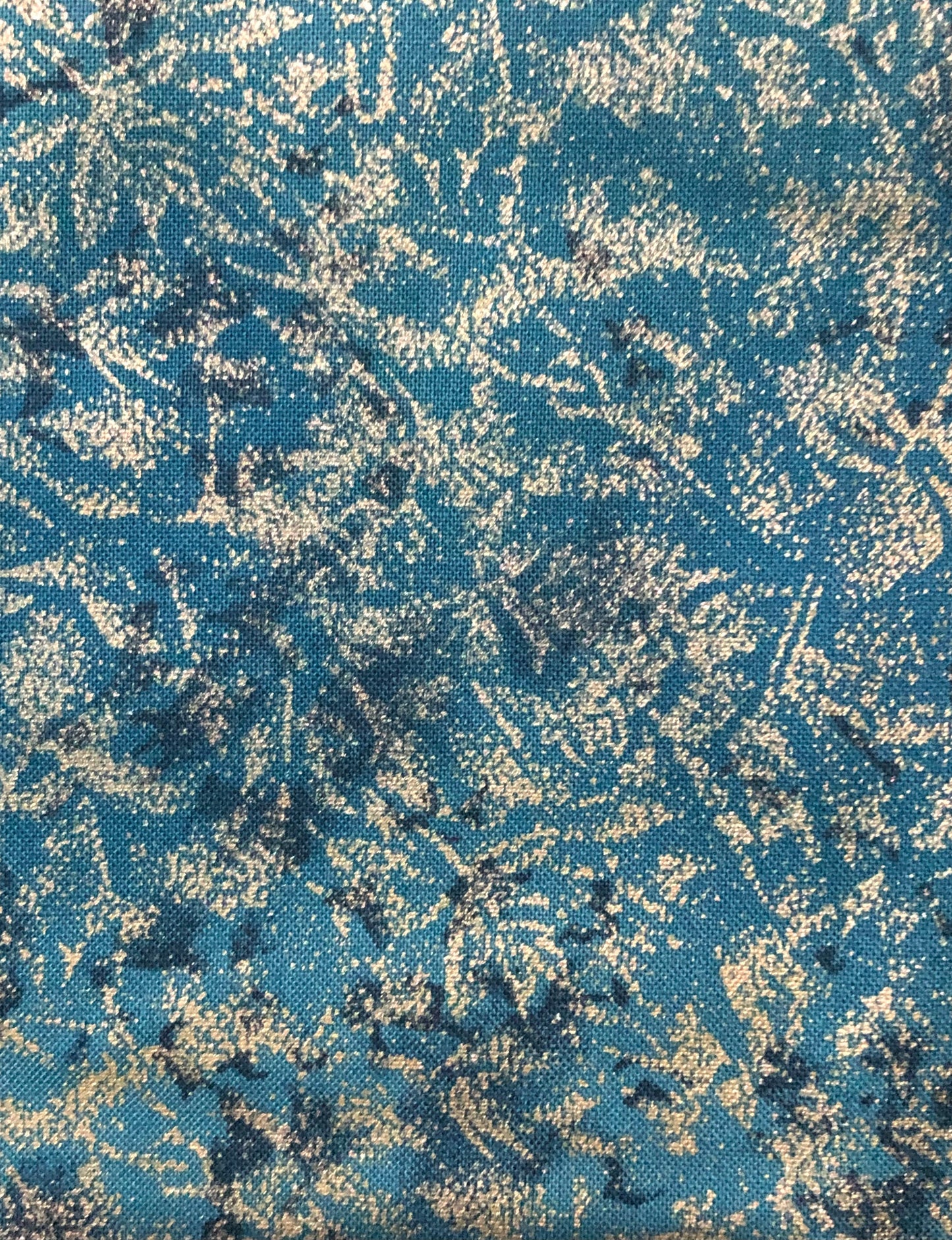 Michael Miller Metallic Cabana Blue Fairy Frost, Designer Cotton, Quilting Fabric, Sold by YARD