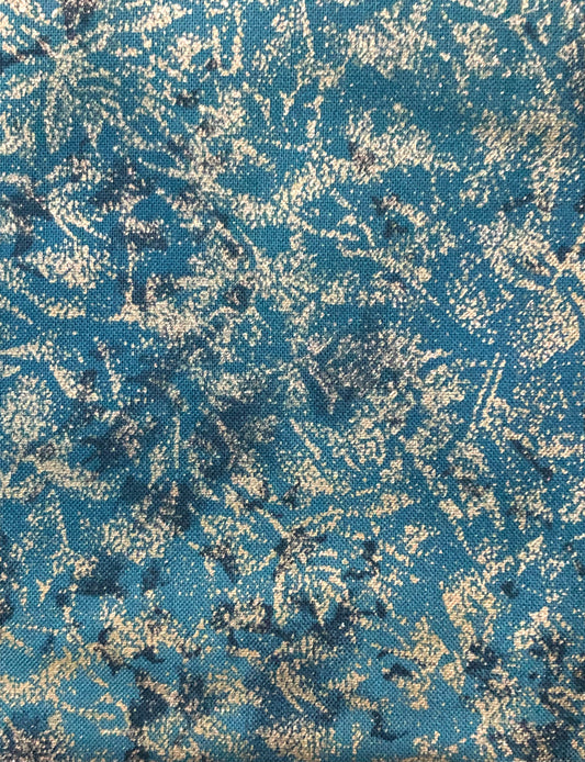 Michael Miller Metallic Cabana Blue Fairy Frost, Designer Cotton, Quilting Fabric, Sold by YARD