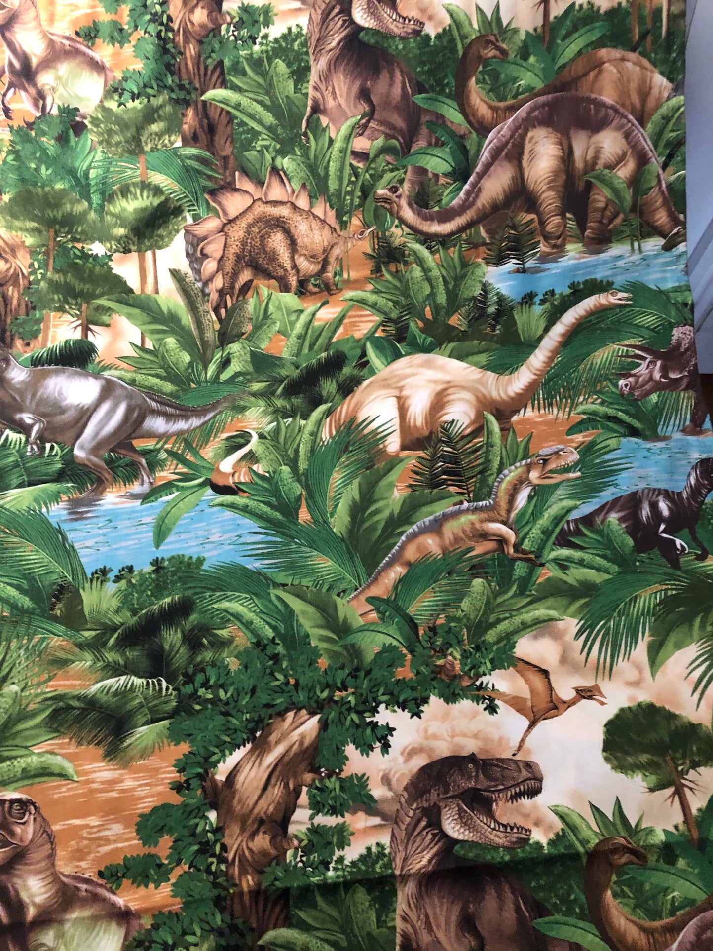 Timeless Treasures Michael Searle Dinosaurs, Designer Cotton Fabric, Quilting Fabric, Sold by YARD