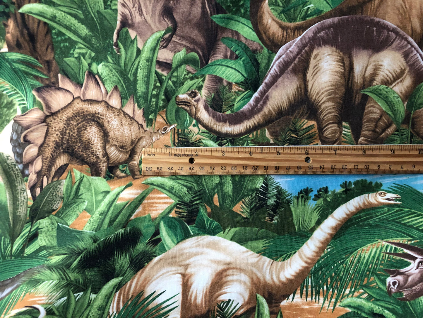 Timeless Treasures Michael Searle Dinosaurs, Designer Cotton Fabric, Quilting Fabric, Sold by YARD