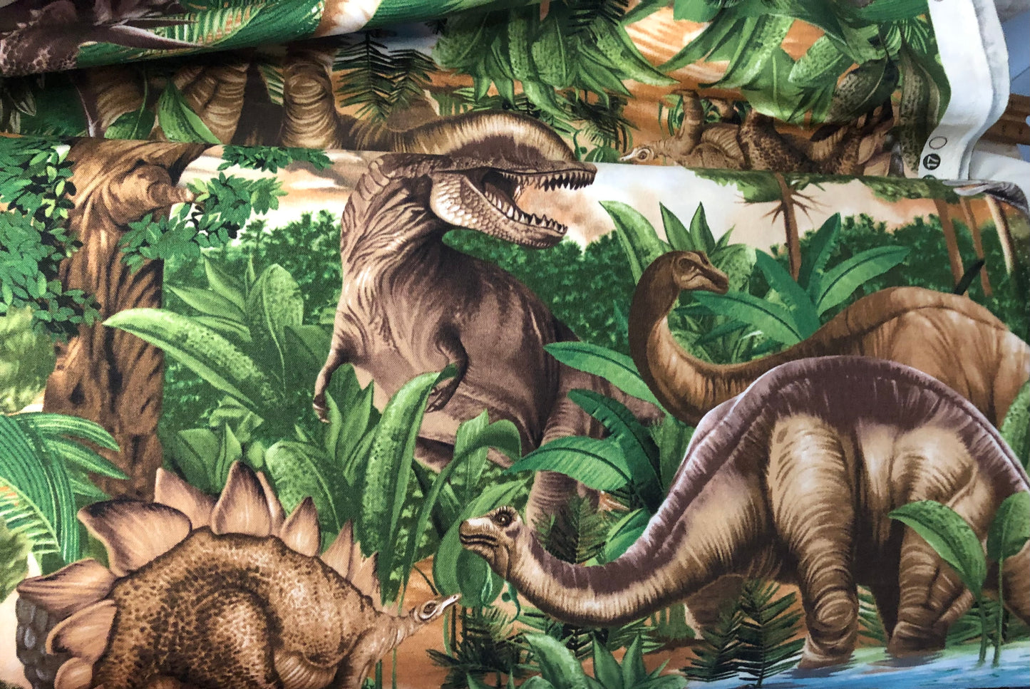 Timeless Treasures Michael Searle Dinosaurs, Designer Cotton Fabric, Quilting Fabric, Sold by YARD