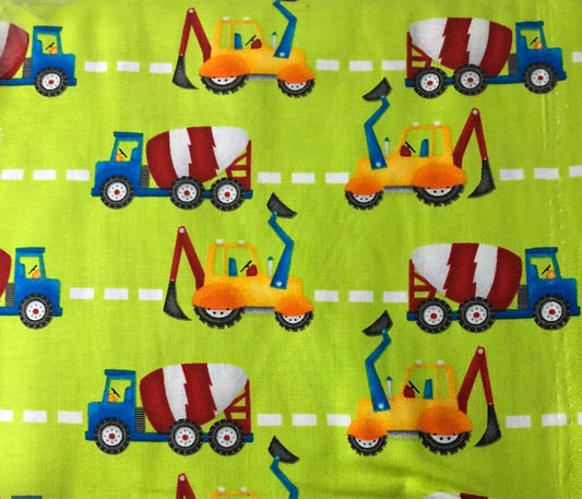 Henry Glass Fabrics My Favorite Trucks Mini Set Green, Designer Cotton Fabric, Quilting Fabric, Sold by YARD