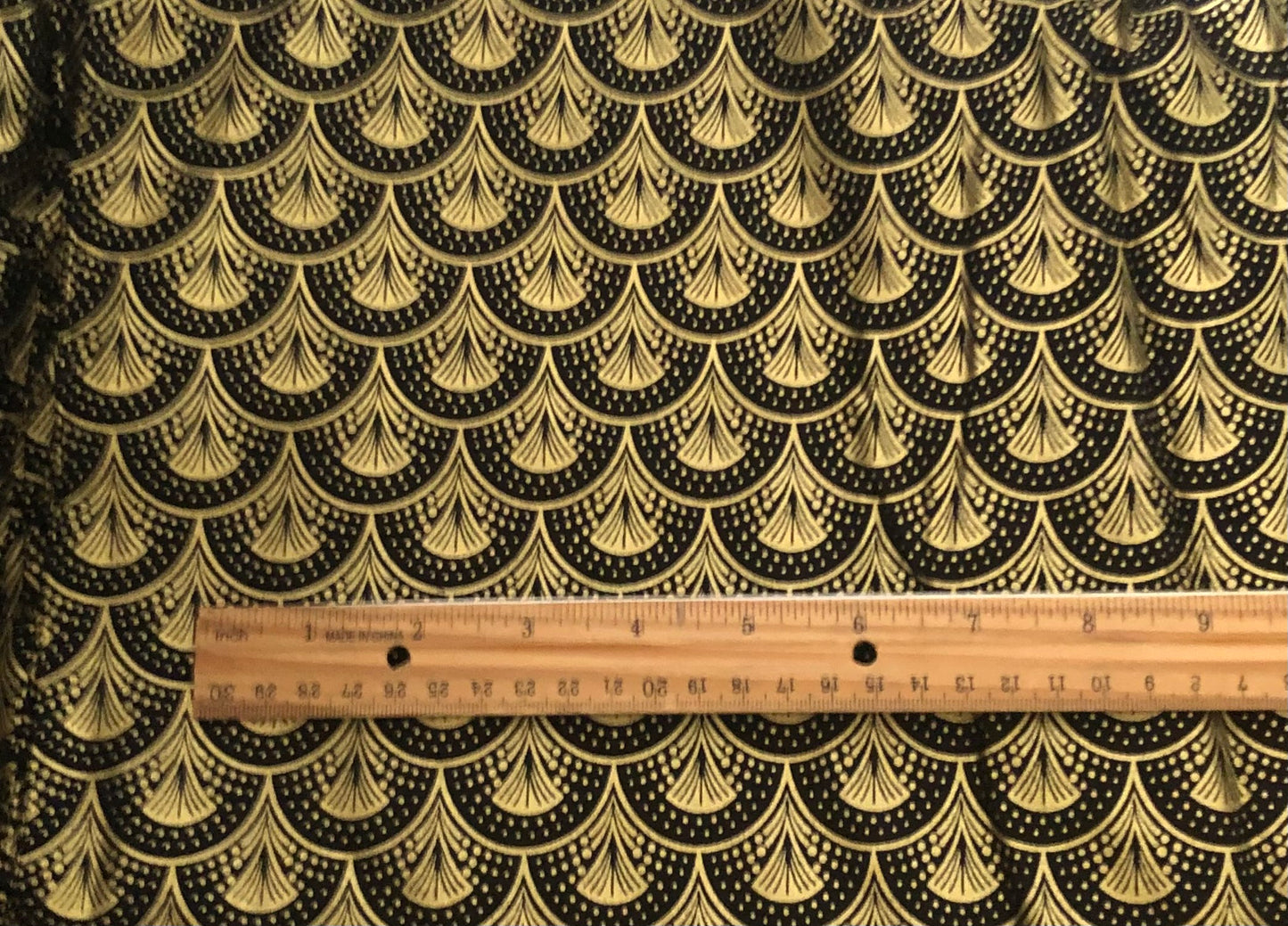 Bernartex “Rhapsody” Metallic Fanfare Black and Gold by Maria Kalinowski for Kanvas, Designer Cotton, Quilting Fabric, Sold by YARD