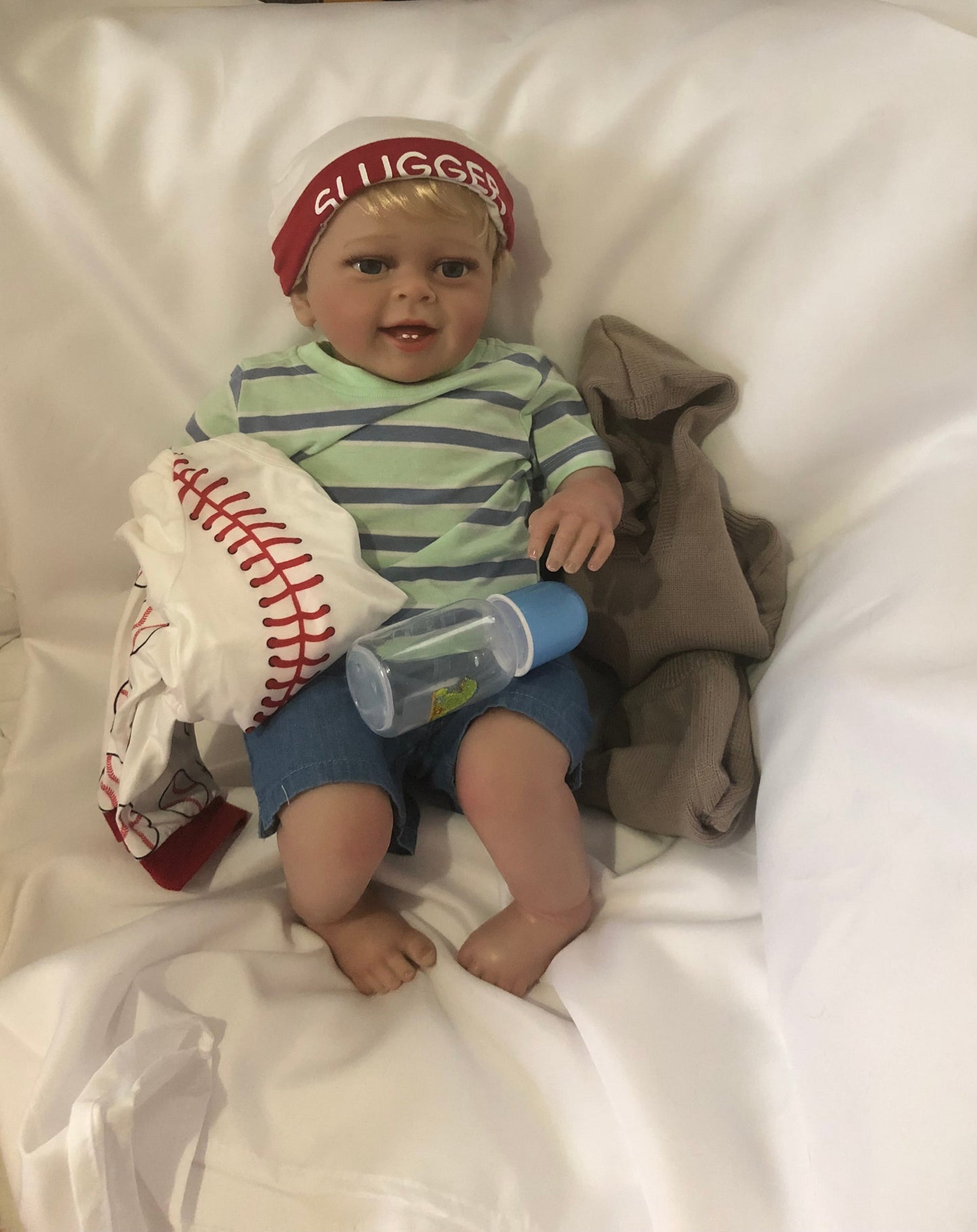 Adorable Reborn Boy Doll, Lifelike and Realistic, Three Outfits