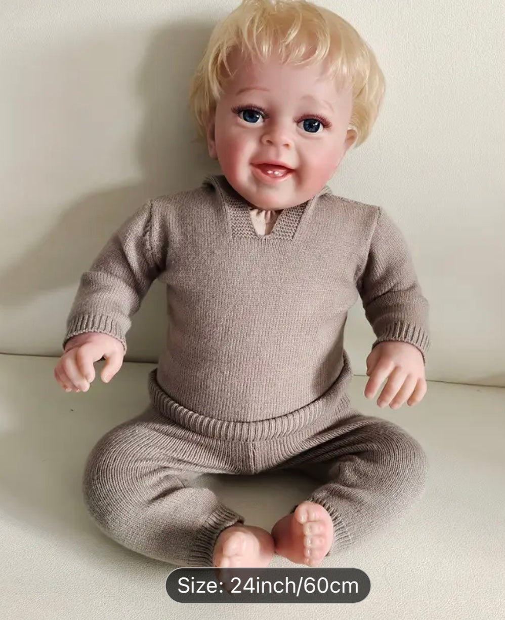 Adorable Reborn Boy Doll, Lifelike and Realistic, Three Outfits