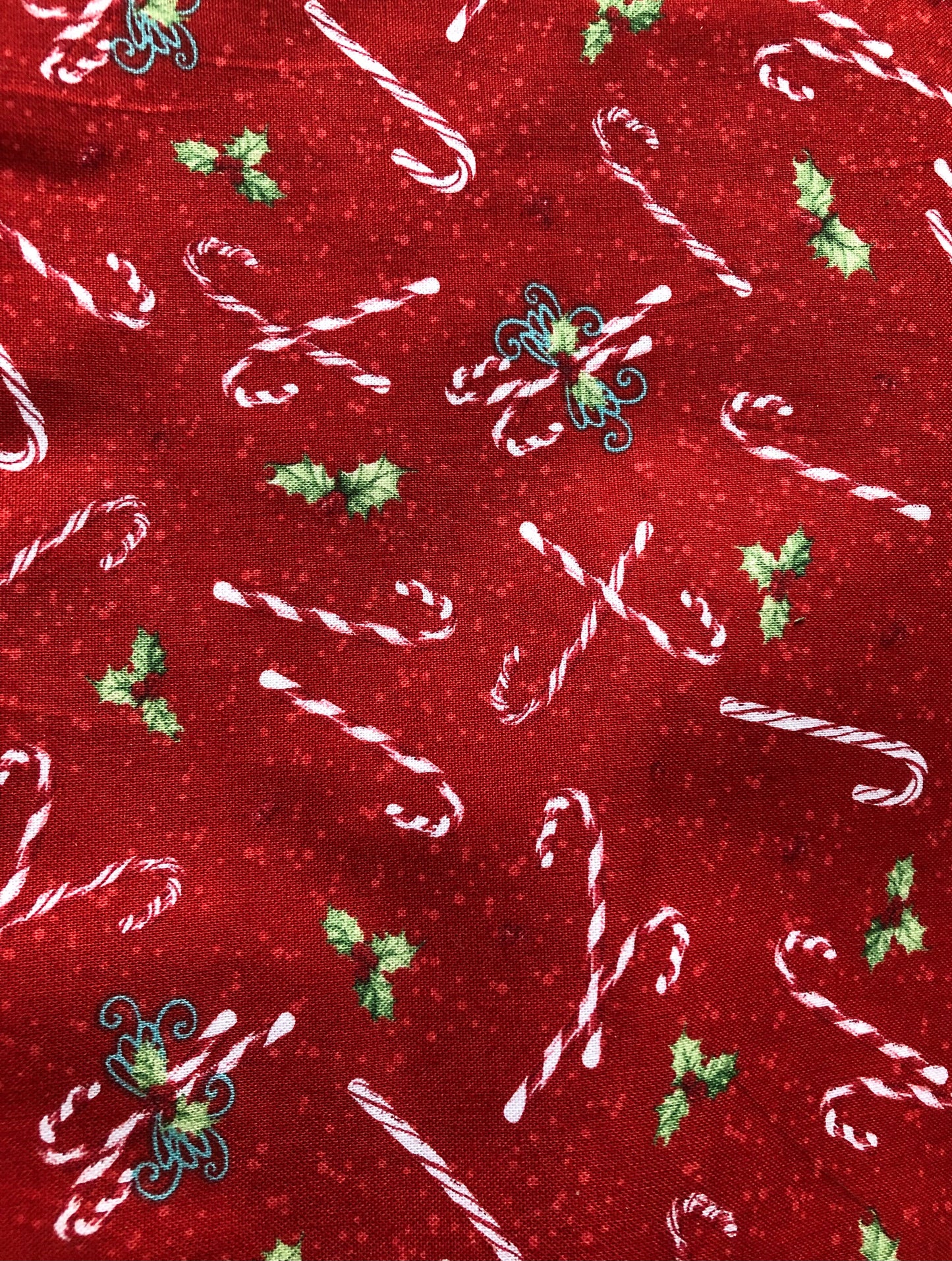 Wilmington Prints Peppermint Parlor Red Candy Canes by Danielle Leone, Designer Cotton, Quilting Fabric, Sold by YARD