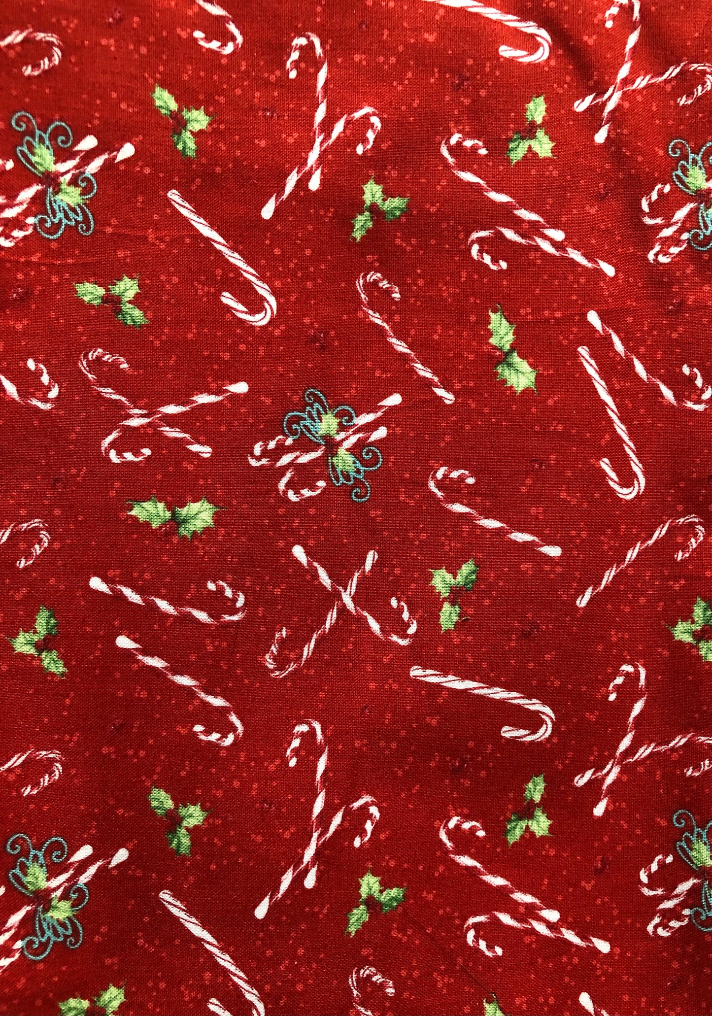Wilmington Prints Peppermint Parlor Red Candy Canes by Danielle Leone, Designer Cotton, Quilting Fabric, Sold by YARD