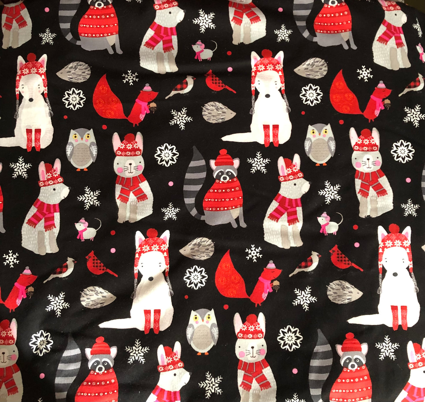 Quilt Fabrics Snow Delightful Animals by Natalie Alex, Woodland Animals, Designer Cotton, Sold by YARD