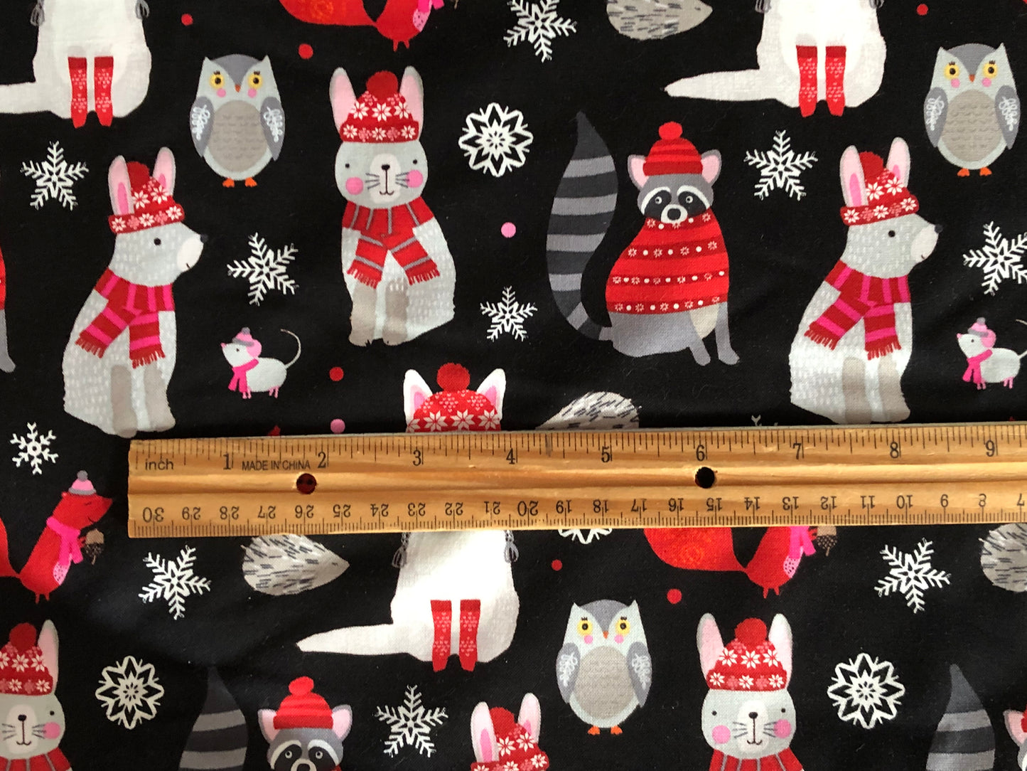 Quilt Fabrics Snow Delightful Animals by Natalie Alex, Woodland Animals, Designer Cotton, Sold by YARD