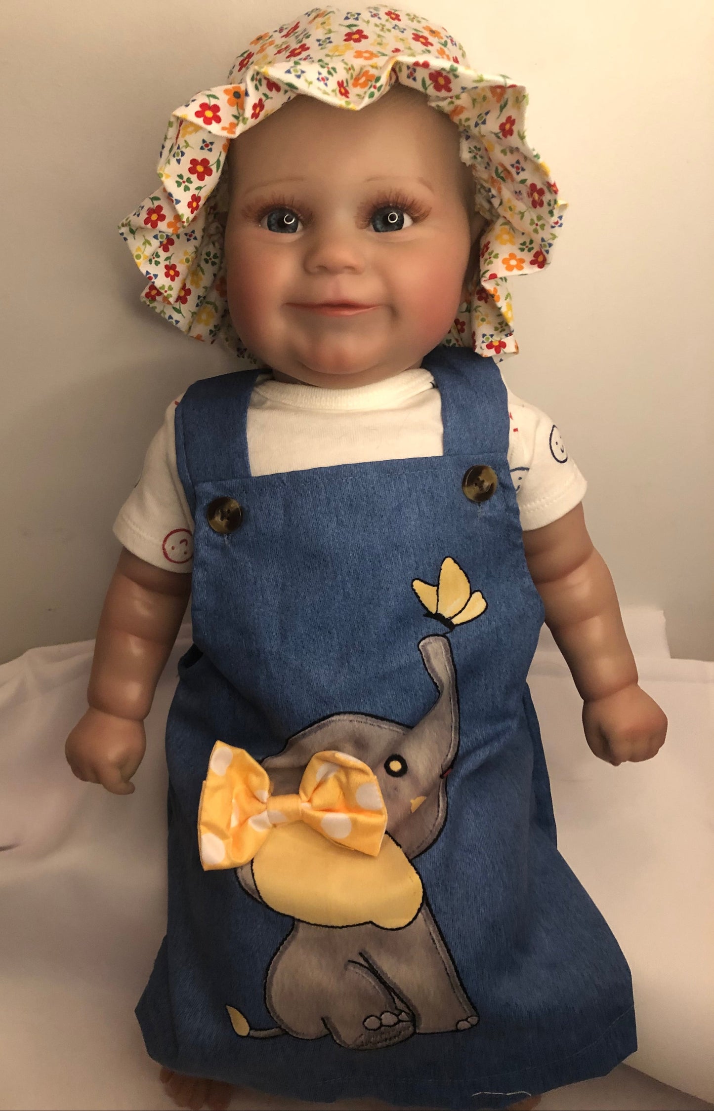 Adorable Reborn Girl Doll, Lifelike and Realistic, Handmade Hat