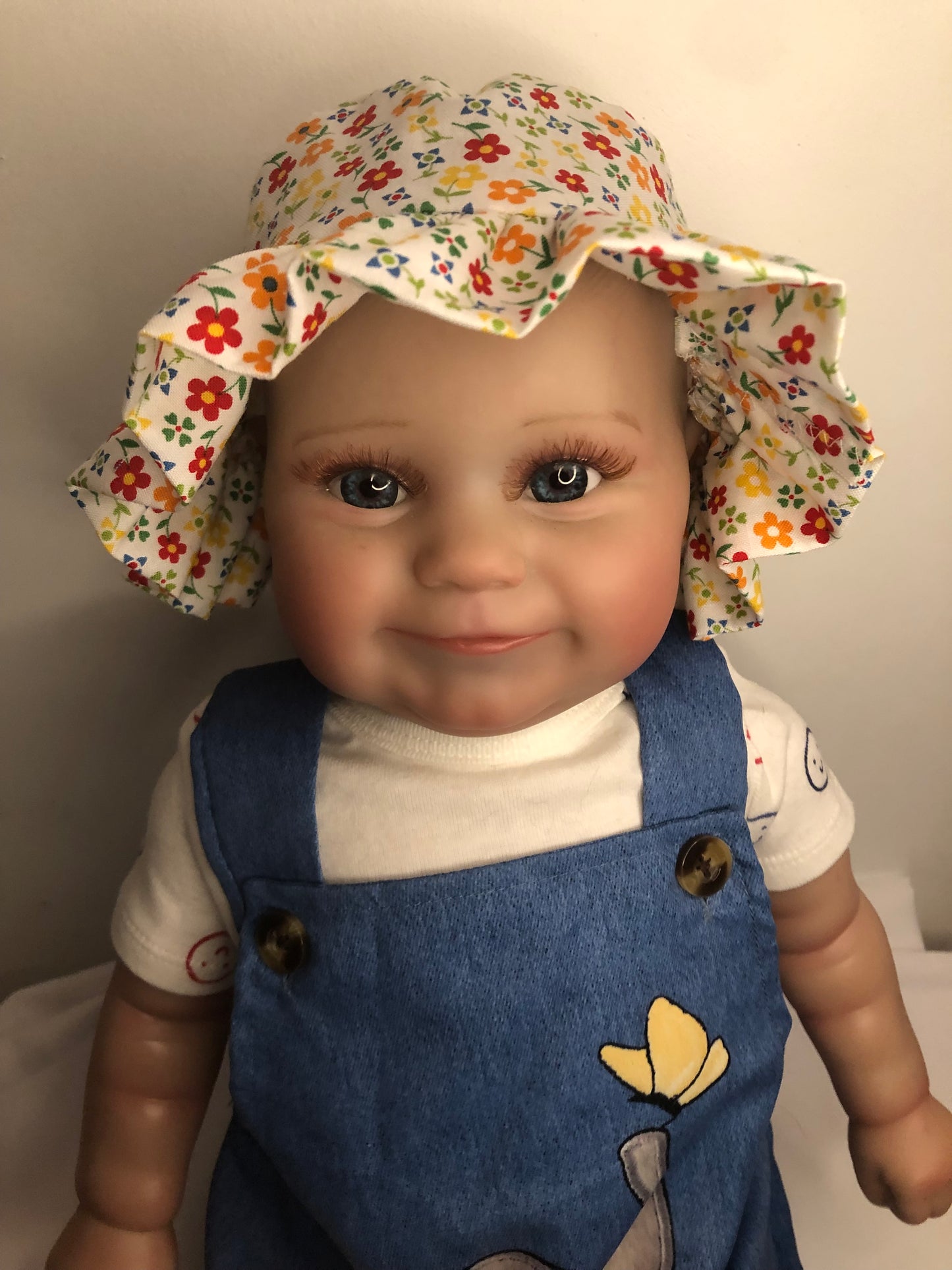 Adorable Reborn Girl Doll, Lifelike and Realistic, Handmade Hat