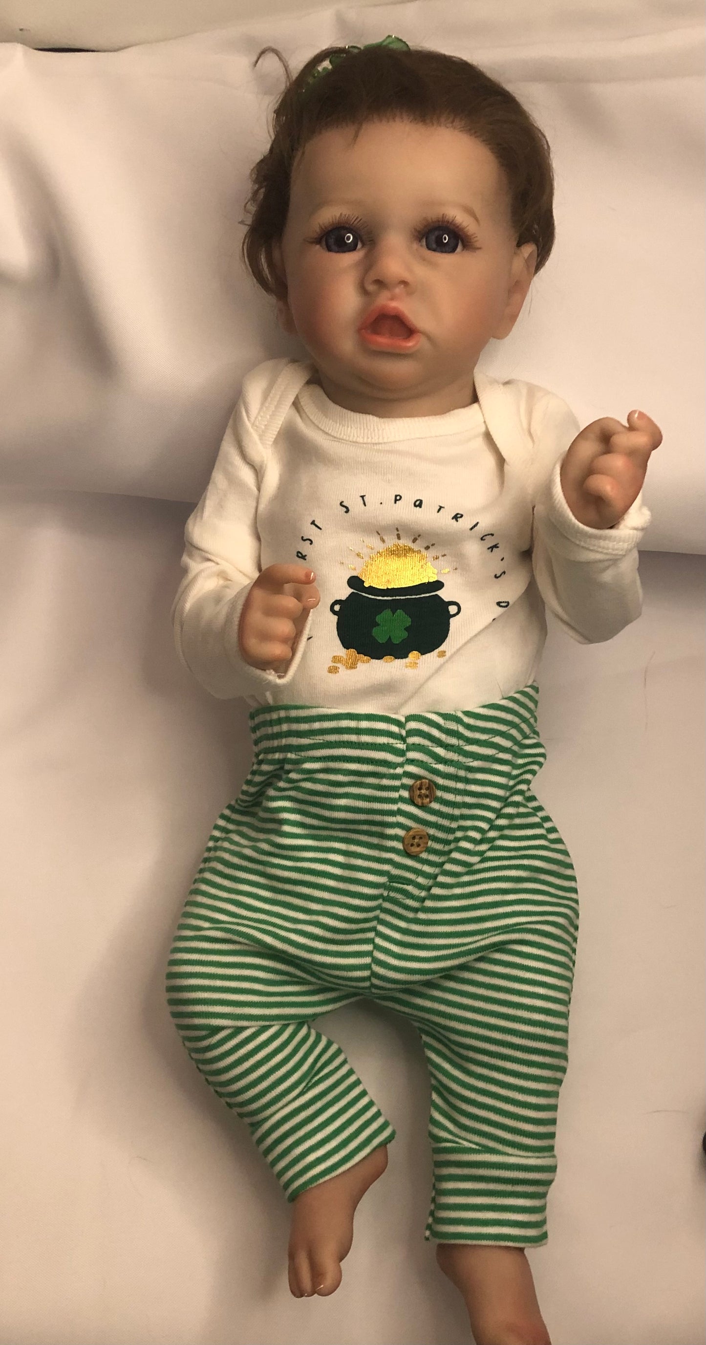 Adorable Reborn Girl Doll, Realistic Lifelike Preemie, Two Outfits