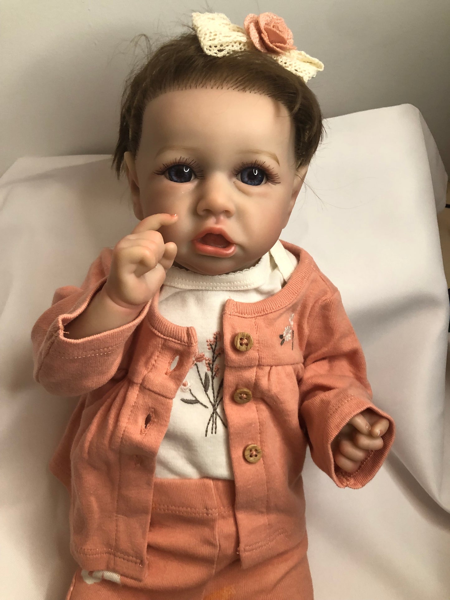 Adorable Reborn Girl Doll, Realistic Lifelike Preemie, Two Outfits