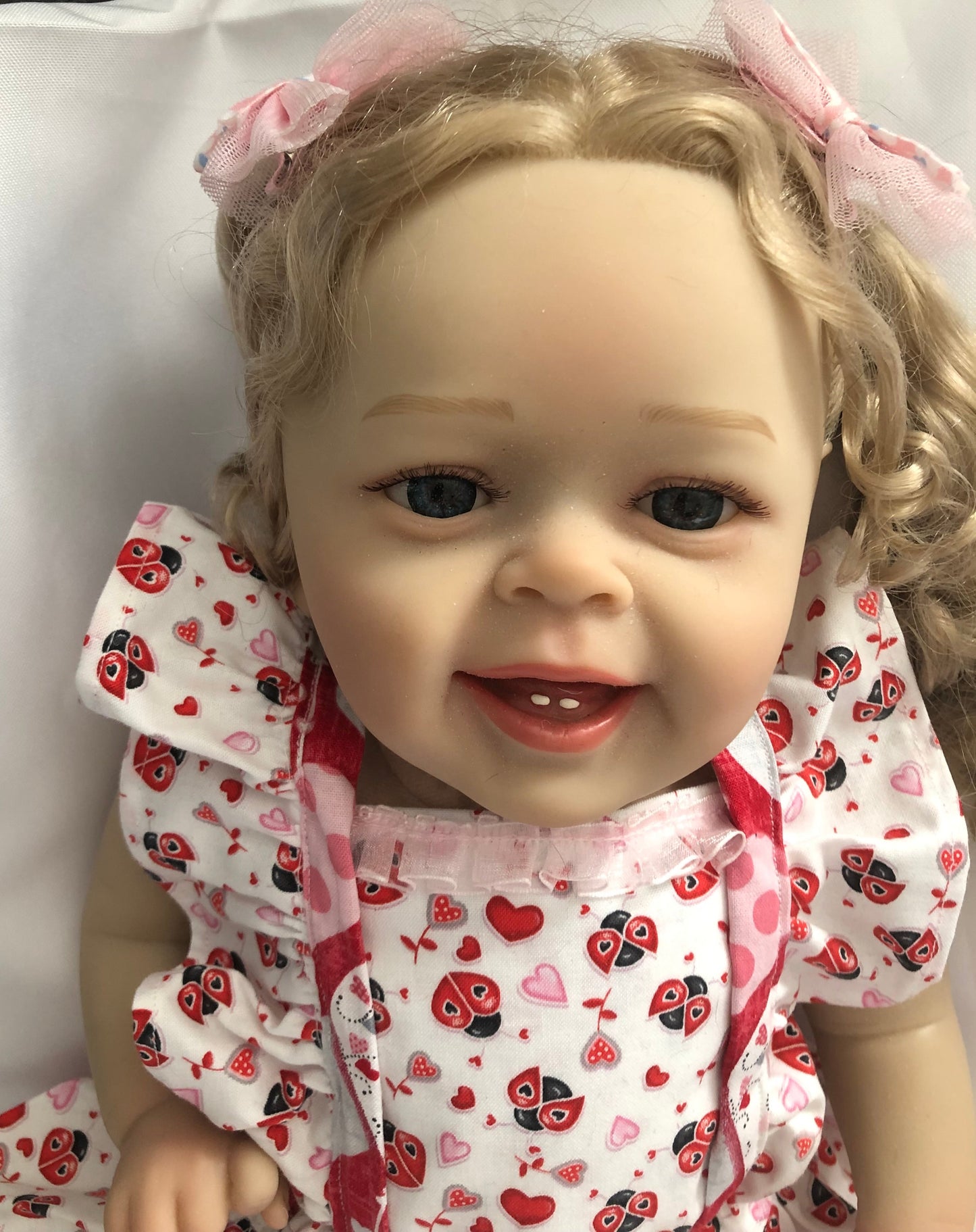 Adorable Reborn Girl Doll, Lifelike and Realistic, Handmade Dress Outfit
