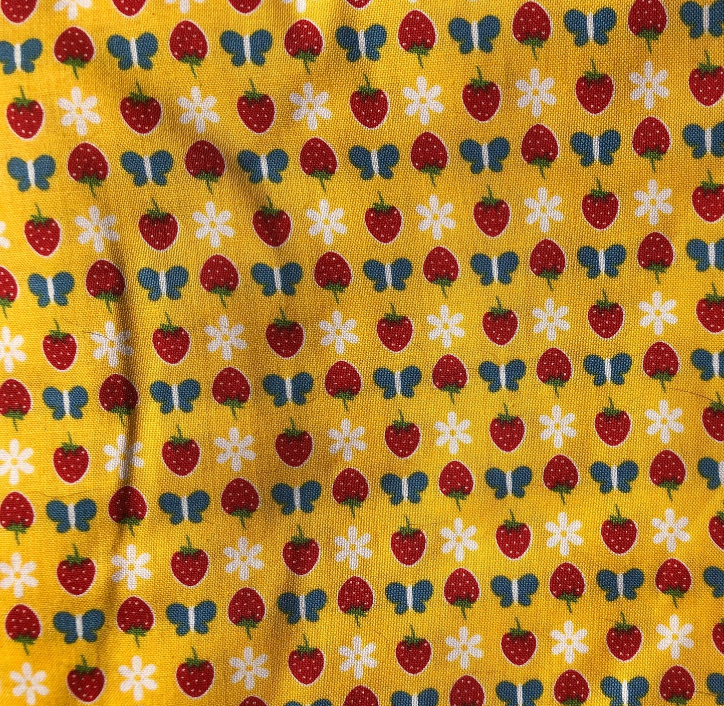 Penny Rose Gingham Girls Butterfly Yellow by Amy Smart Fabric, Designer Cotton, Quilting Fabric, Sold by YARD