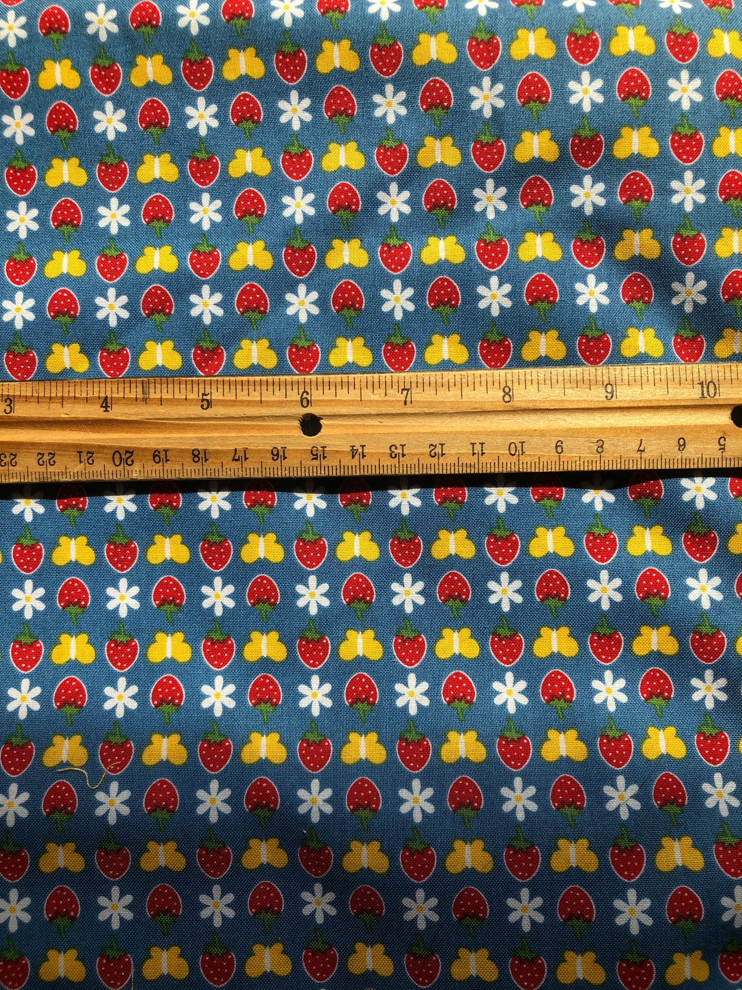 Penny Rose Gingham Girls by Amy Smart Blue Butterfly Fabric, Designer Cotton, Quilting Fabric, Sold by YARD