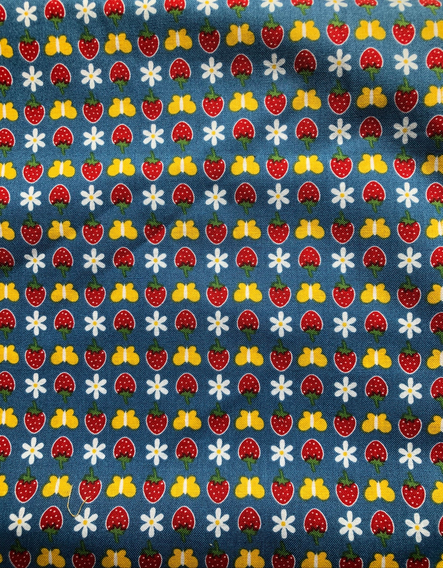 Penny Rose Gingham Girls by Amy Smart Blue Butterfly Fabric, Designer Cotton, Quilting Fabric, Sold by YARD