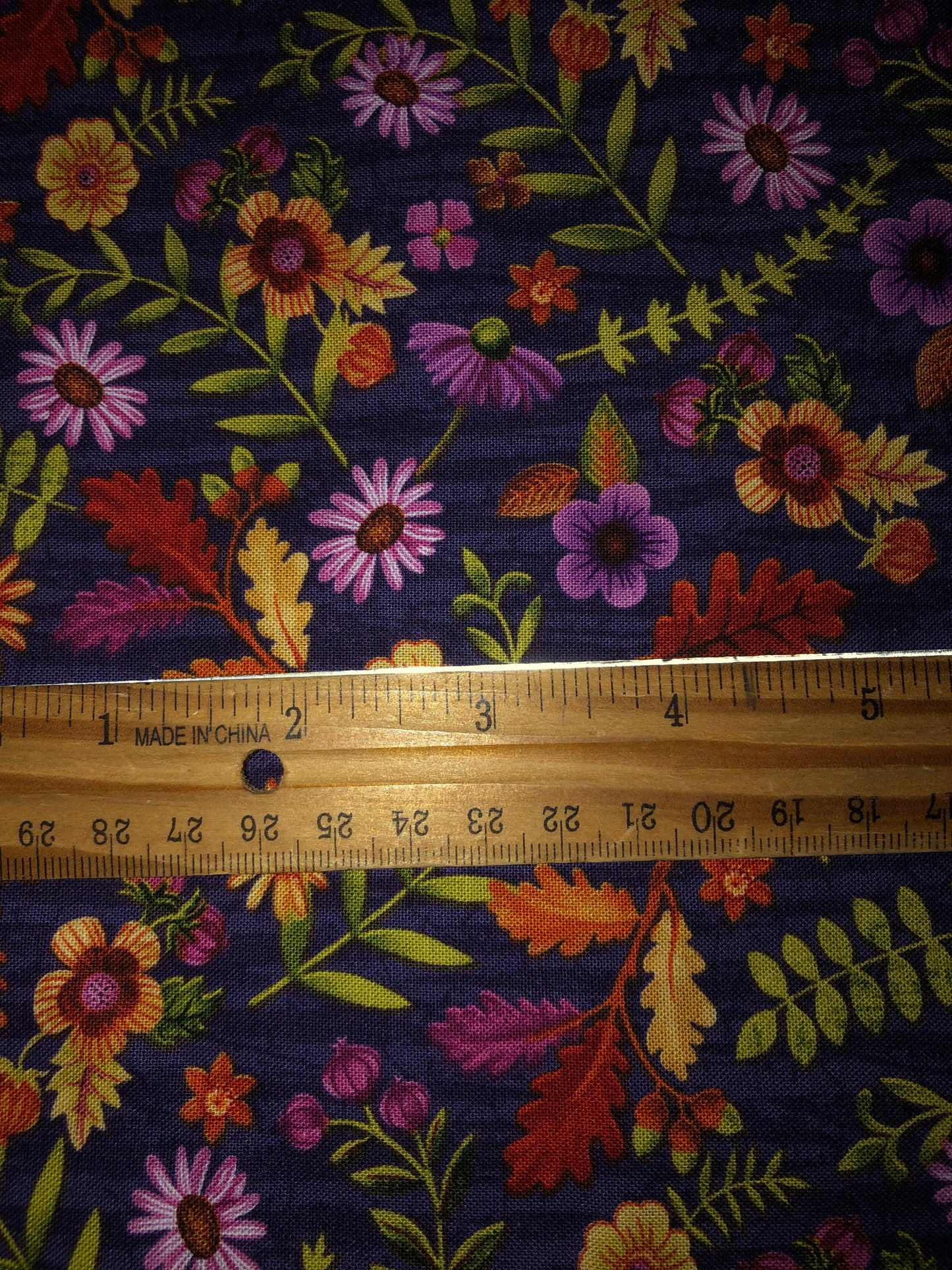 Studio E Flowers And Leaves On Purple Fabric, Designer Cotton, Quilting Fabric, Sold by YARD