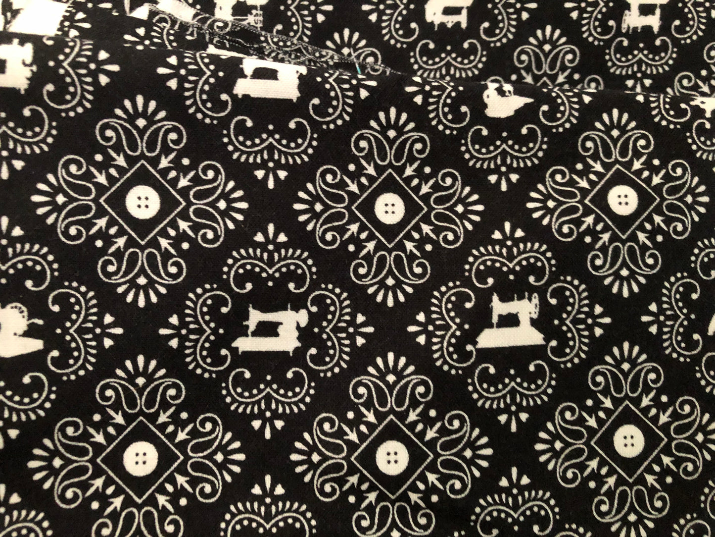 Quilting Treasures Sewing Machines and Buttons by Dan Morris Fabric, Designer Cotton, Quilting Fabric, Sold by YARD