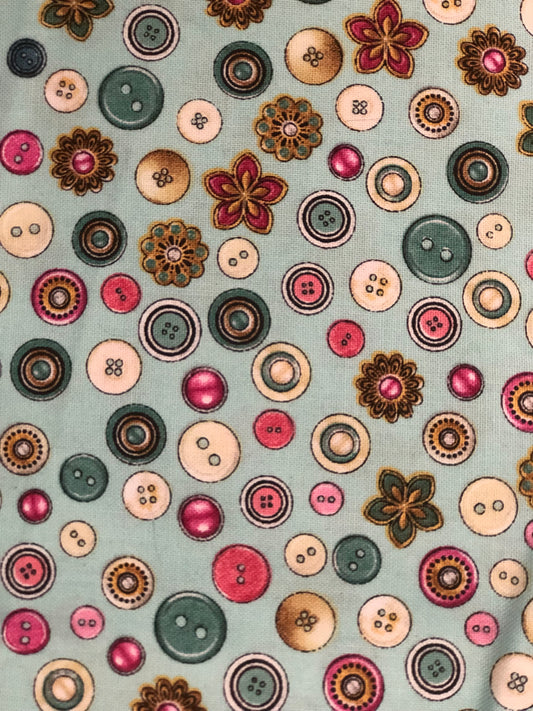 Timeless Treasures Buttons by Dan Morris, Designer Cotton, Quilting Fabric, Sold by YARD