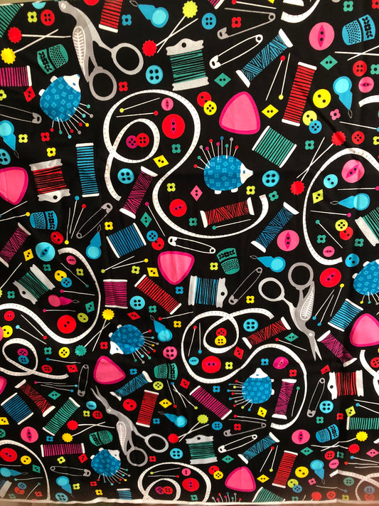 Studio E Fabrics Sew Much Fun by Nadia Hassan Fabric, Designer Cotton, Quilting Fabric, Sold by YARD