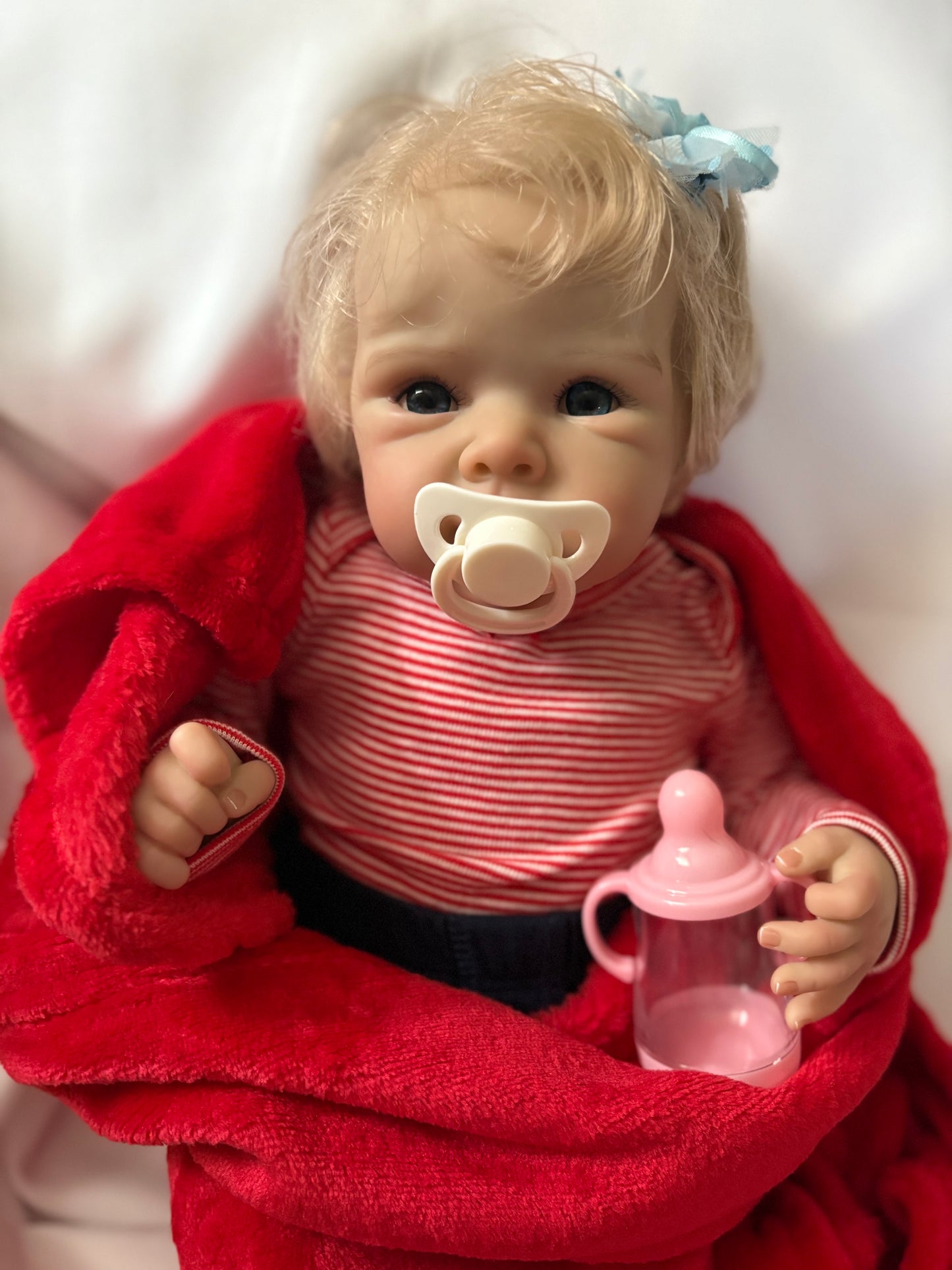 Adorable Reborn Newborn Girl Doll, Lifelike and Realistic with Blanket