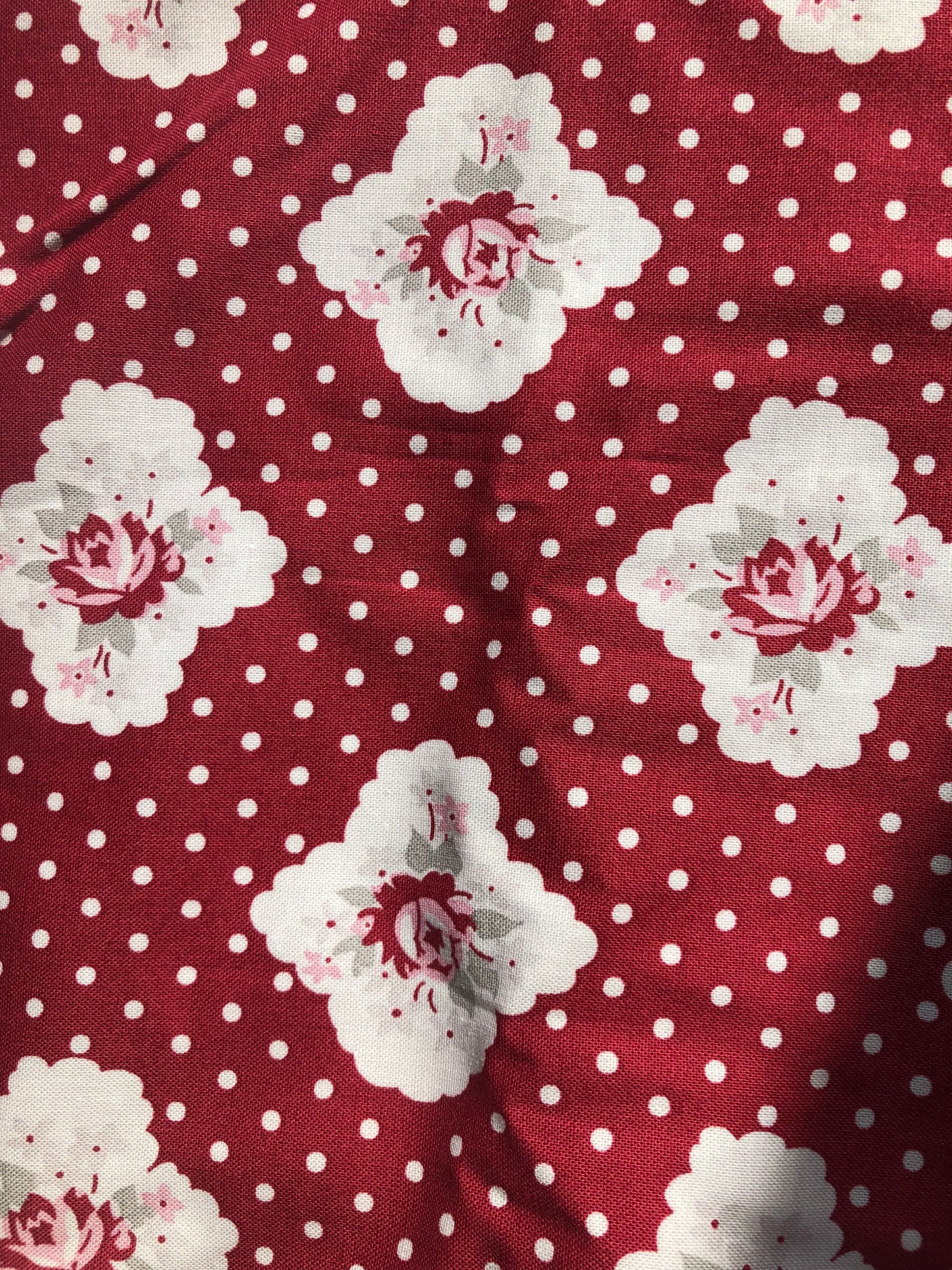 Penny Rose Fabrics Floral Roses and White Polka Dots by Gerri Robinson of Planted Seed Designs, Designer Cotton, Quilting, Sold by YARD