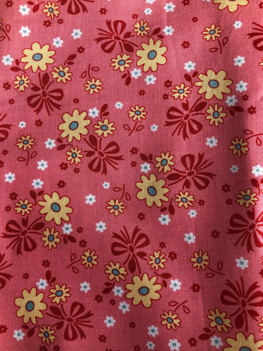 Riley Blake Calico Days Pink By Designer Lori Holt Floral Pink Fabric, Designer Cotton Fabric, Quilting Fabric, Sold by YARD
