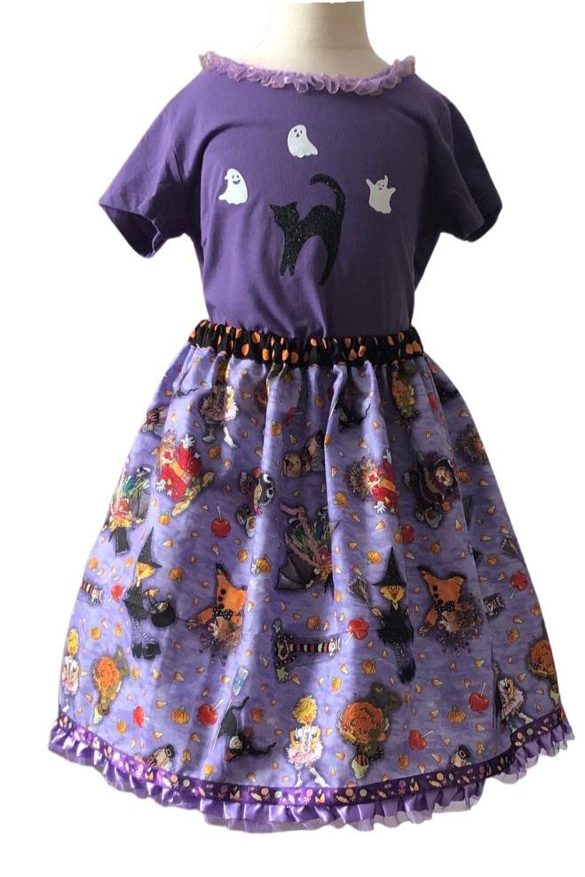 Halloween Trick or Treating Animals, Ghosts, and Black Cat Costume, Girls Size 7