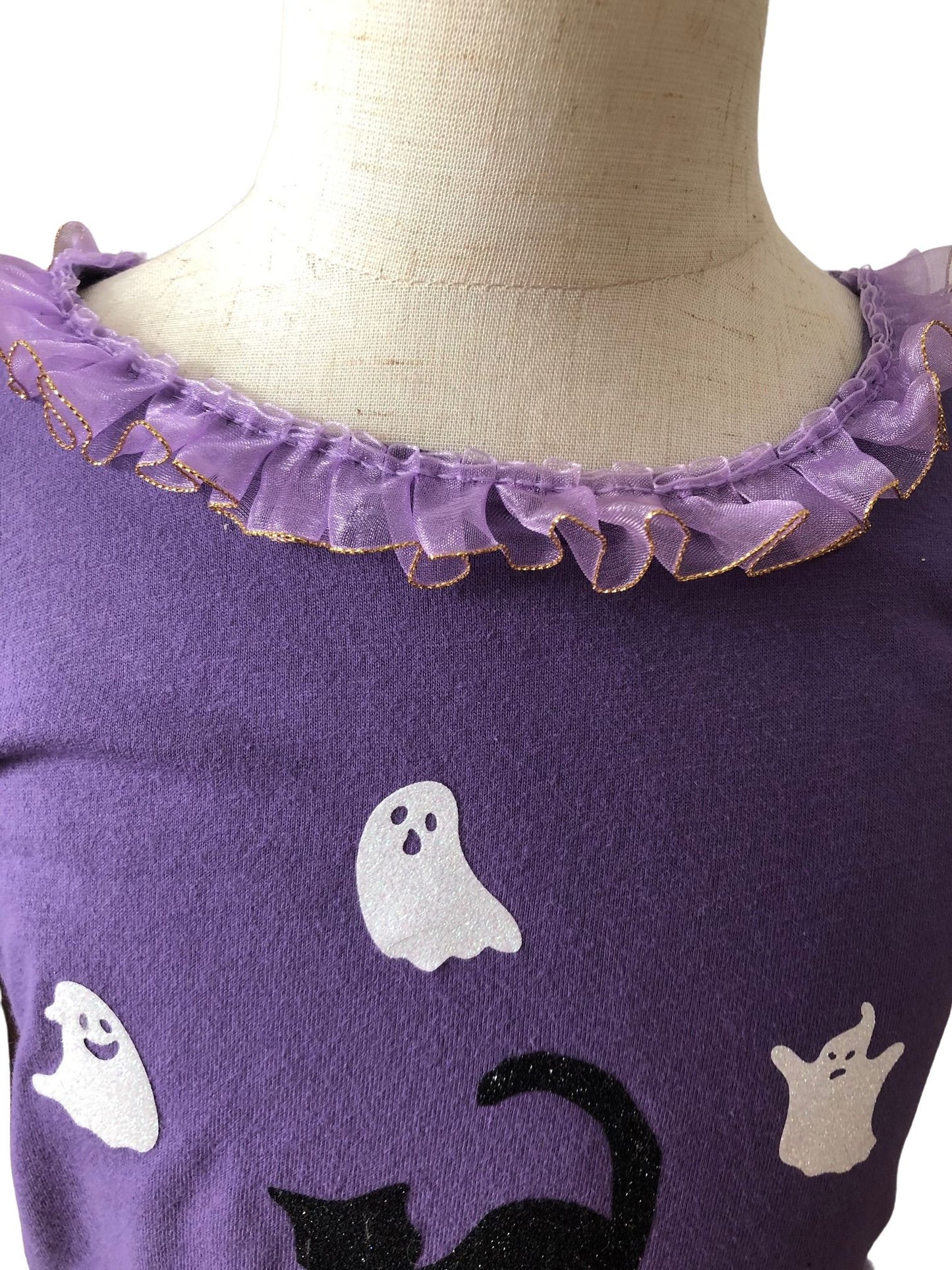 Halloween Trick or Treating Animals, Ghosts, and Black Cat Costume, Girls Size 7