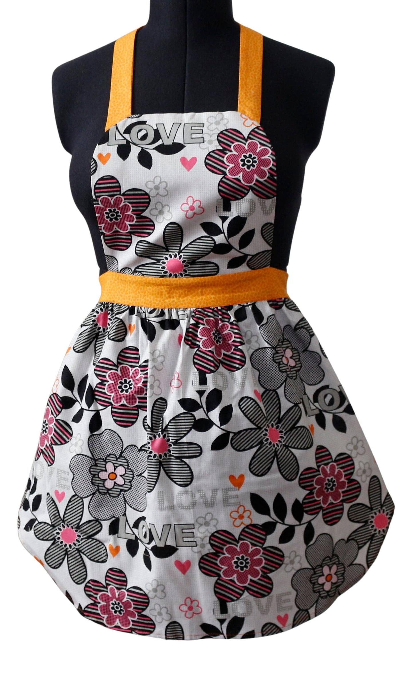 Apron for Women, Love and Flowers Apron for Women, Creative Colorful Apron for Women