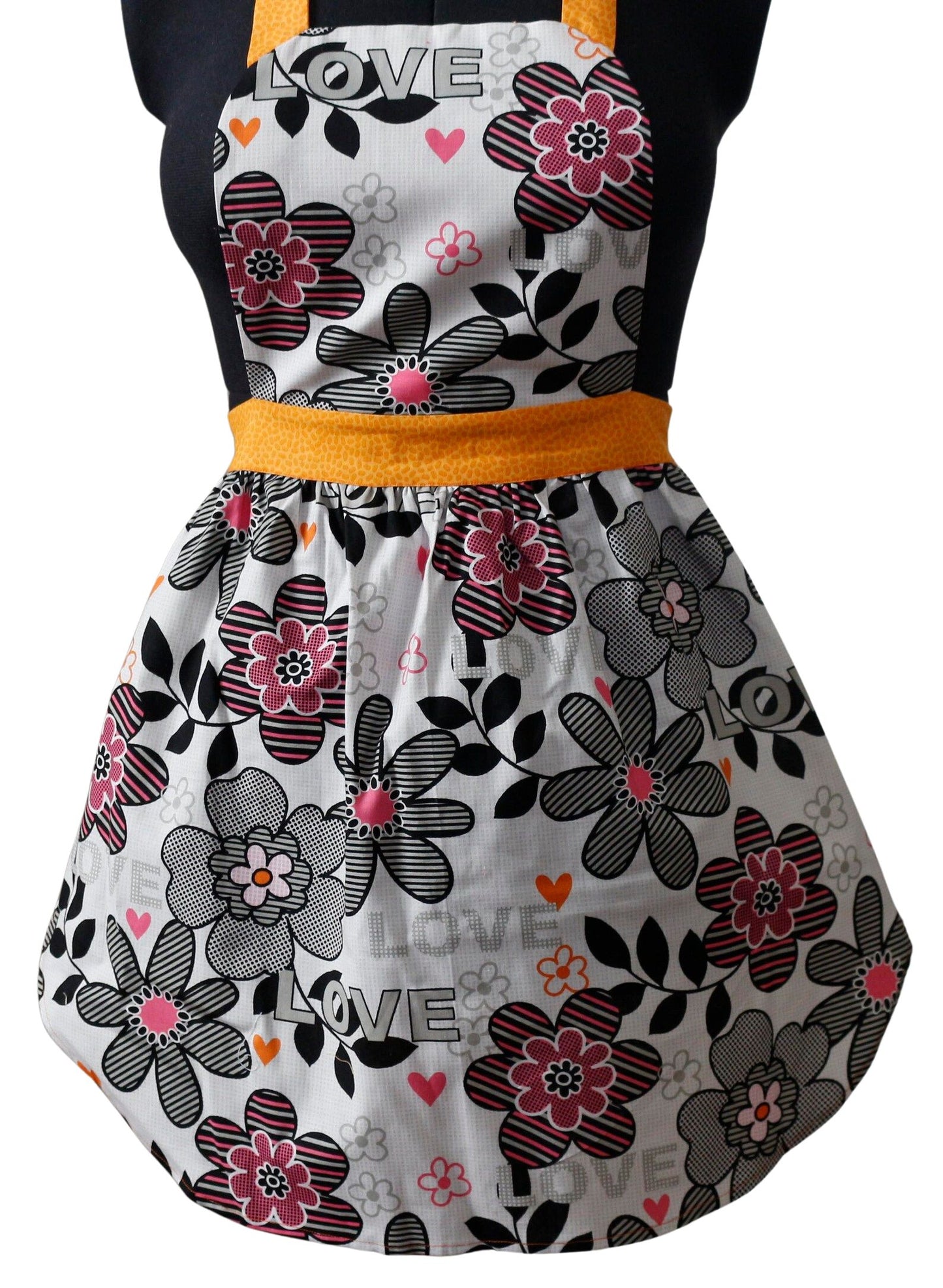 Apron for Women, Love and Flowers Apron for Women, Creative Colorful Apron for Women