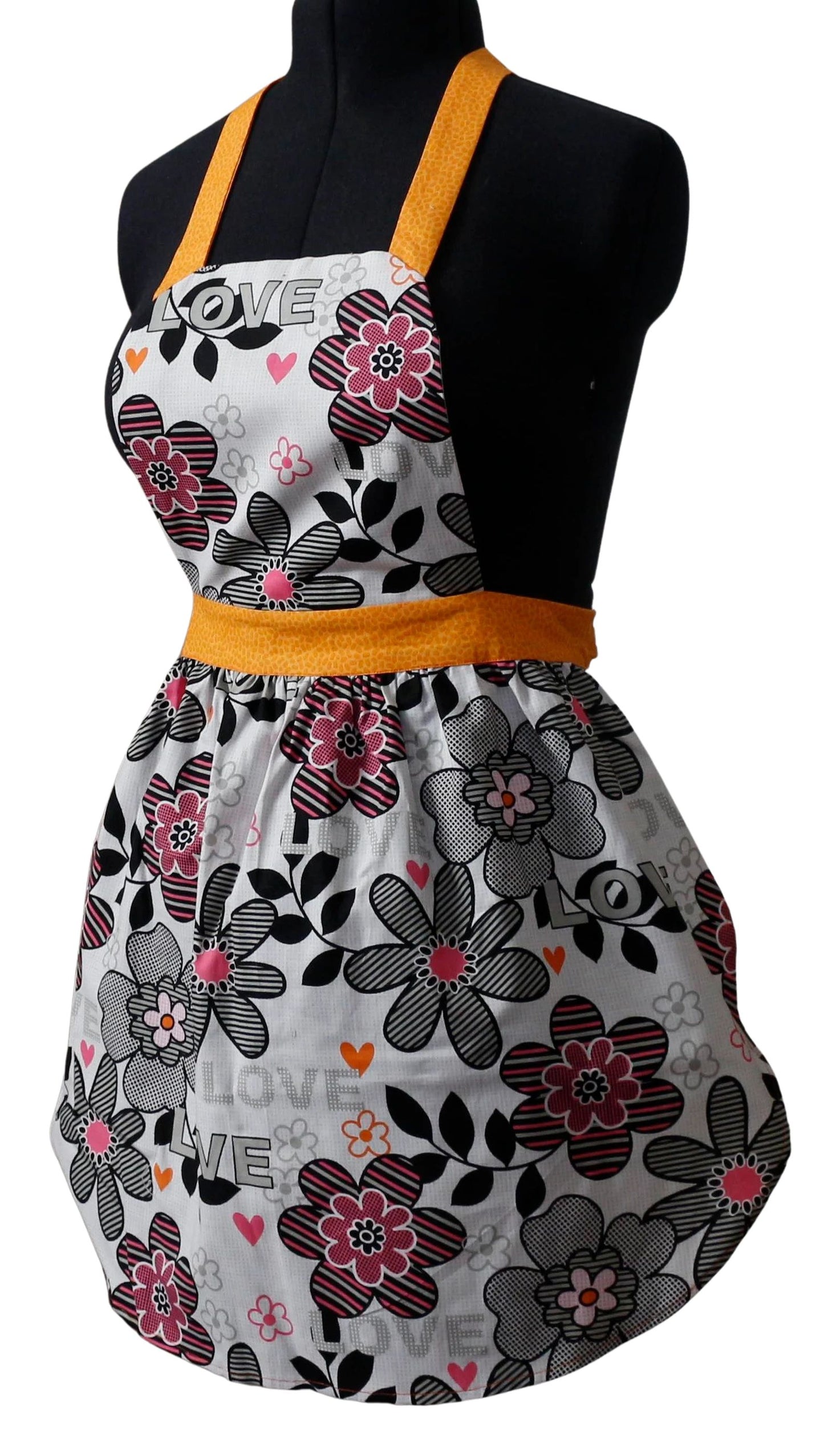 Apron for Women, Love and Flowers Apron for Women, Creative Colorful Apron for Women