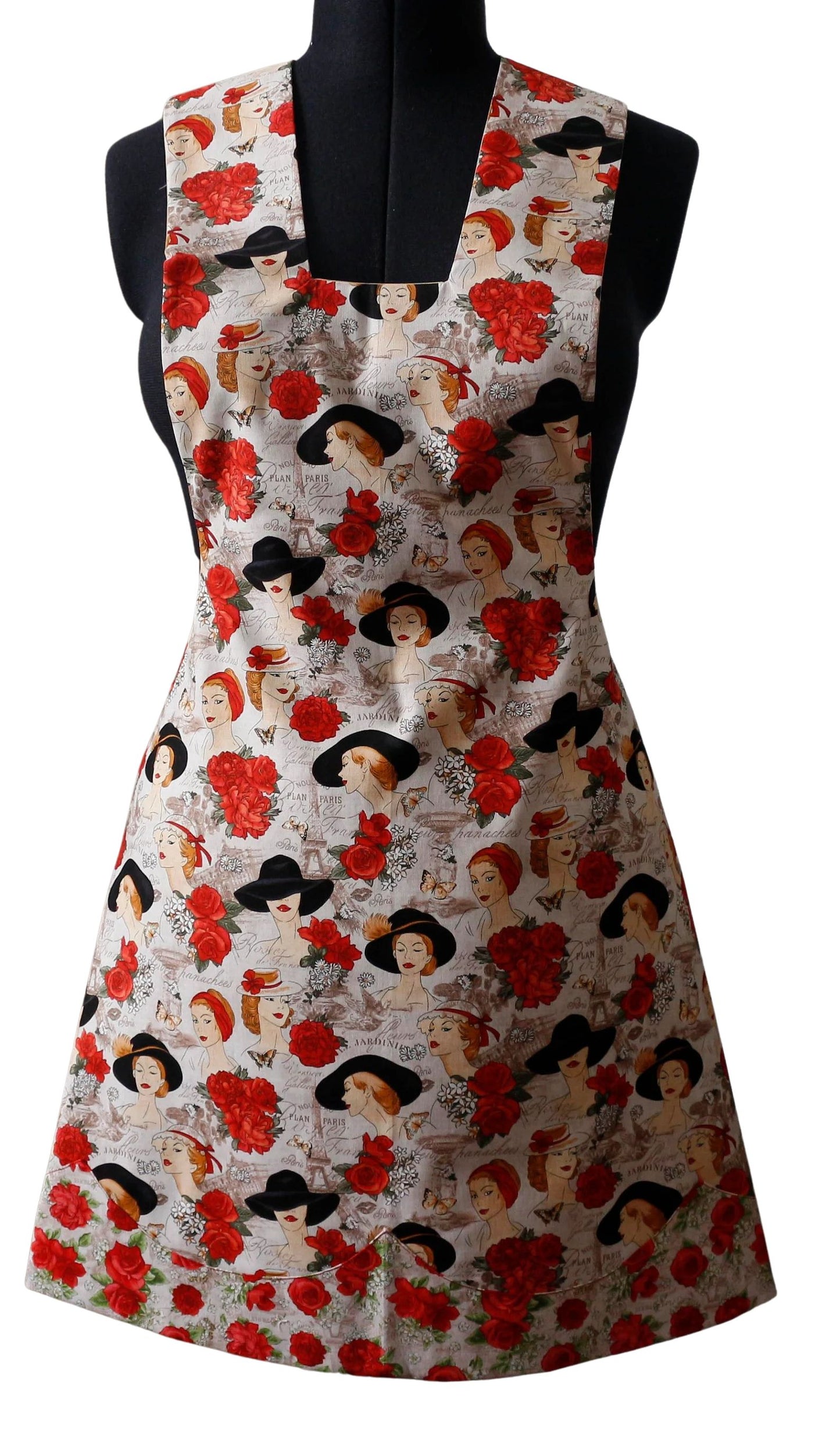 Apron for Women, Paris Apron for Women, French Cooking Apron for Women, Romantic Apron