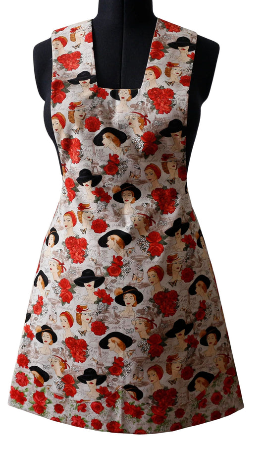 Apron for Women, Paris Apron for Women, French Cooking Apron for Women, Romantic Apron