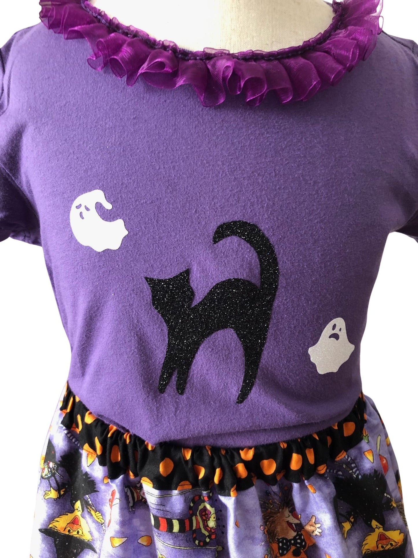 Halloween Animals Trick or Treating, Ghosts, and Black Cat Costume, Girls Size 5