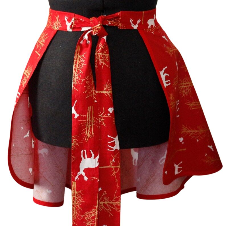 Christmas Apron for Women, Winter Woodland Animal Apron for Women