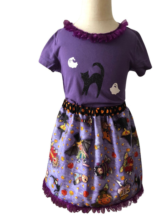 Halloween Animals Trick or Treating, Ghosts, and Black Cat Costume, Girls Size 5