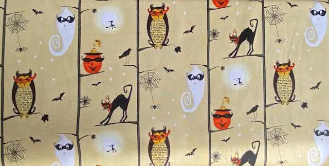 Studio E Fabrics Halloween Cheeky Wee Pumpkins by DT-K Cream Fabric, Designer Cotton Fabric, Quilting Fabric, Sold by YARD