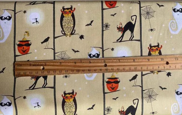 Studio E Fabrics Halloween Cheeky Wee Pumpkins by DT-K Cream Fabric, Designer Cotton Fabric, Quilting Fabric, Sold by YARD