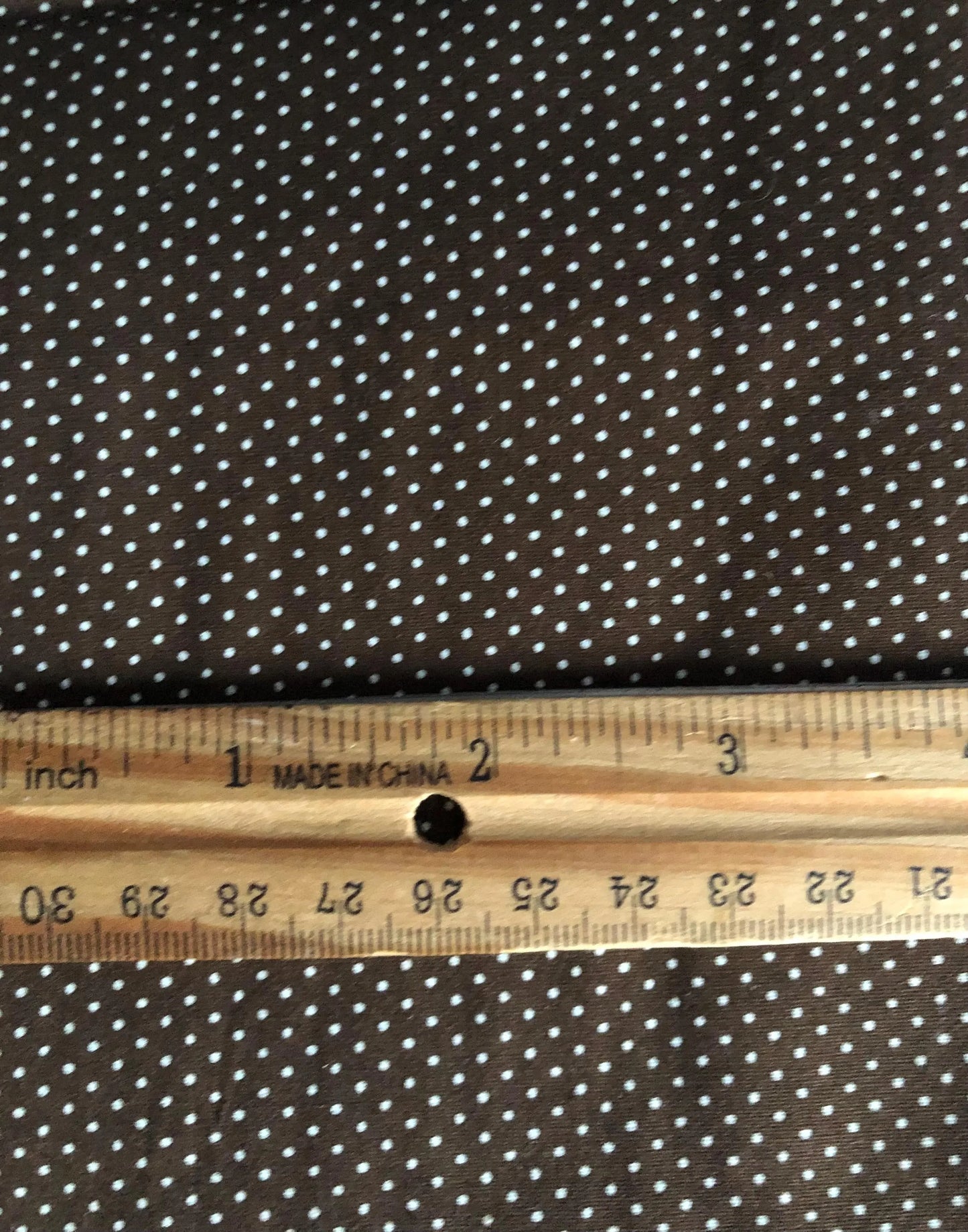 Robert Kaufman Sevenberry Petite Basics Brown and White Mini Polka Dots, Designer Cotton, Quilting Fabric, Sold by YARD