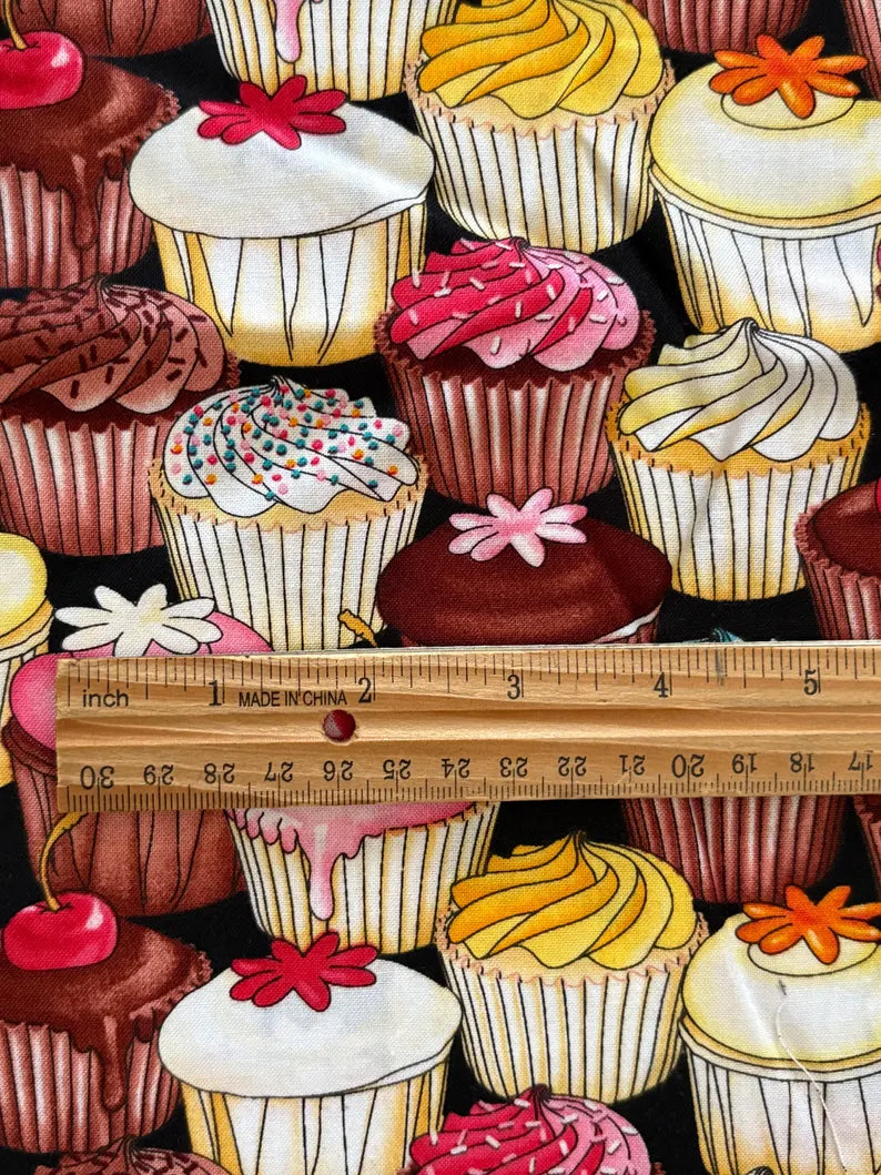 Timeless Treasures Cupcakes, 100% Cotton Fabric, Sold By Yard